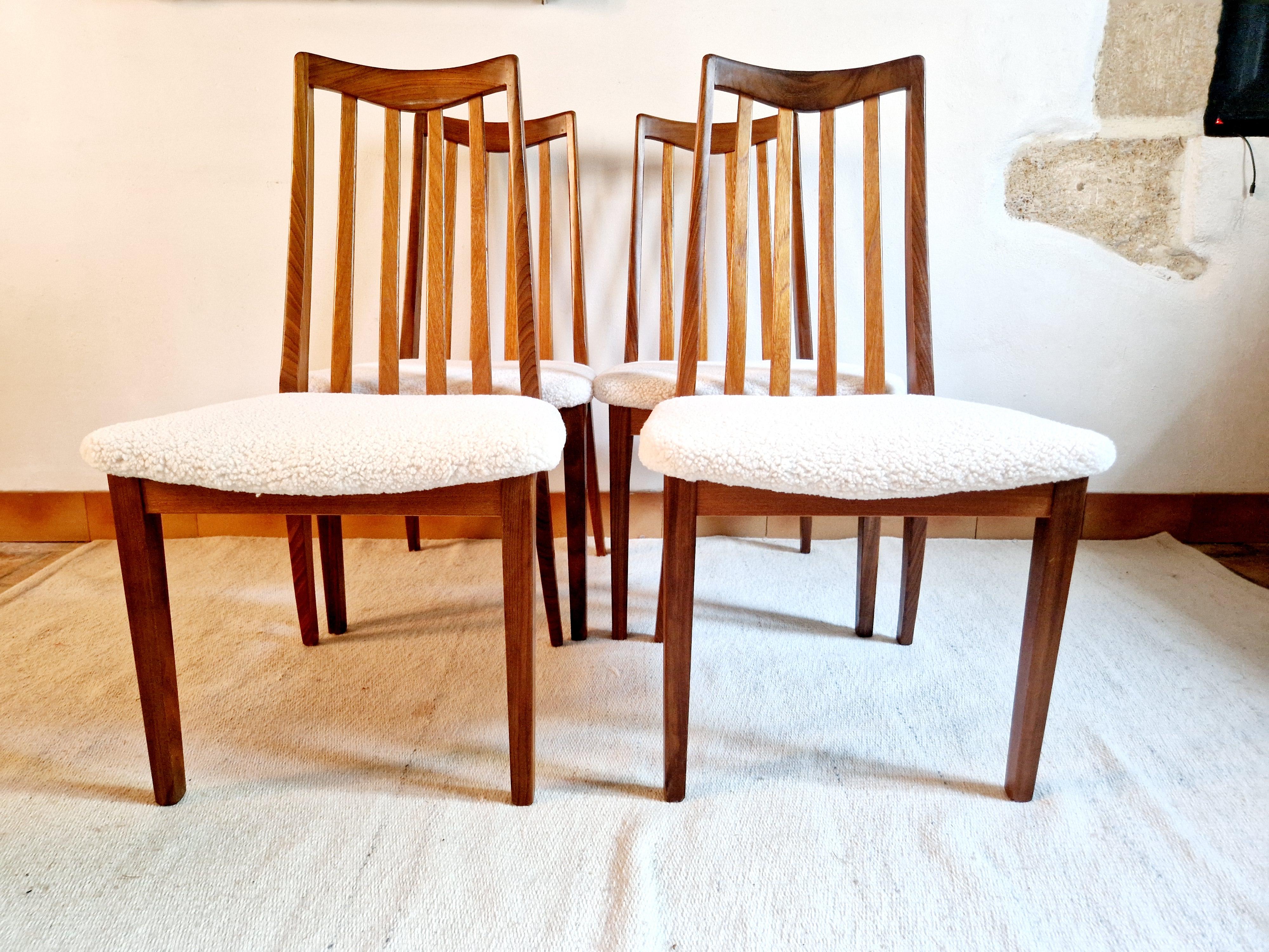 6 Sillas de comedor de teca Mid Century G-Plan en venta 2