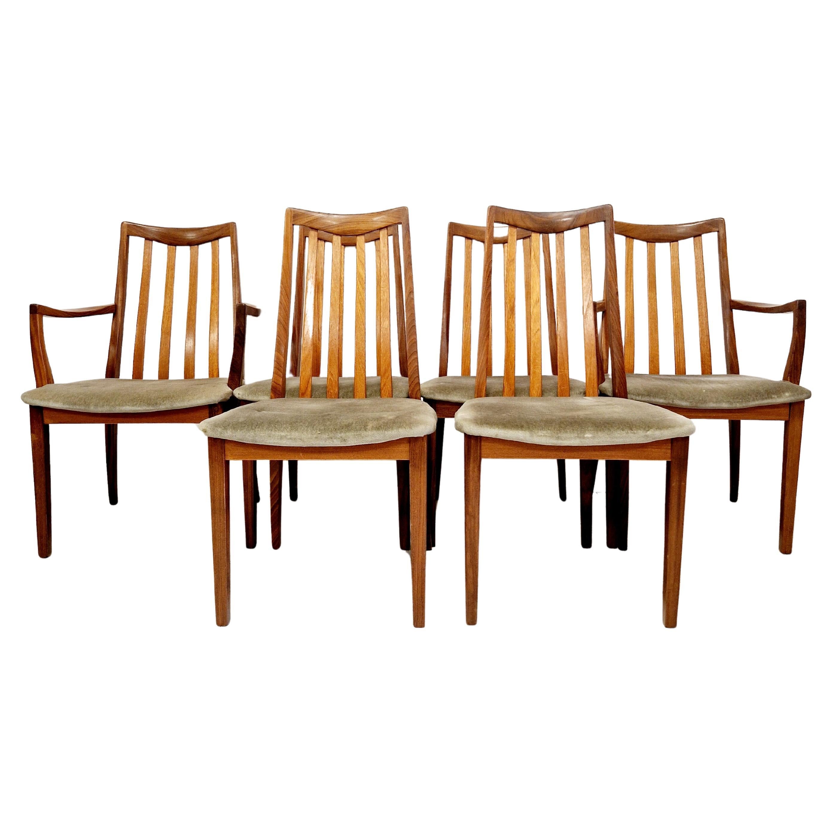 6 Mid Century G-Plan Teak Dining Chairs