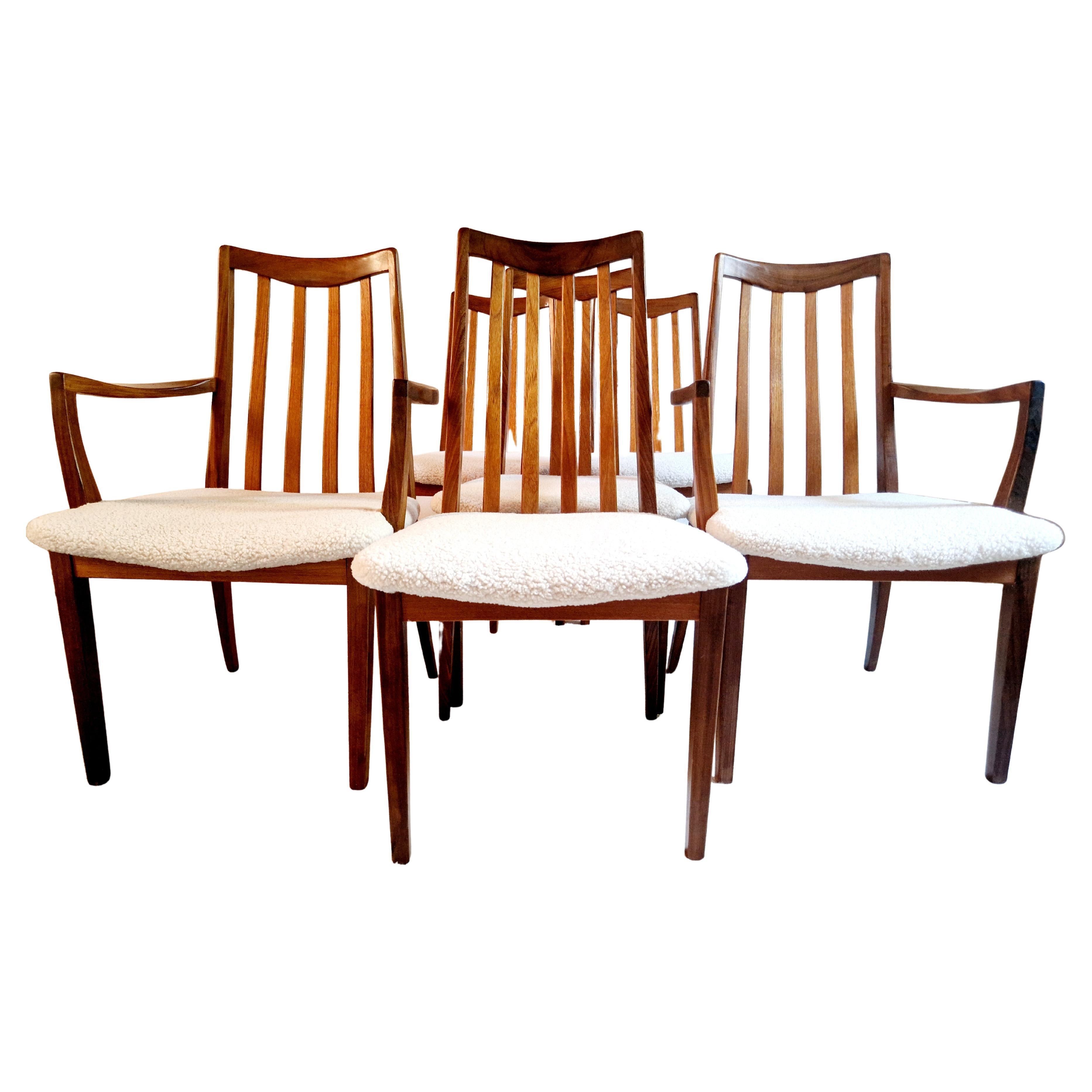 6 Sillas de comedor de teca Mid Century G-Plan