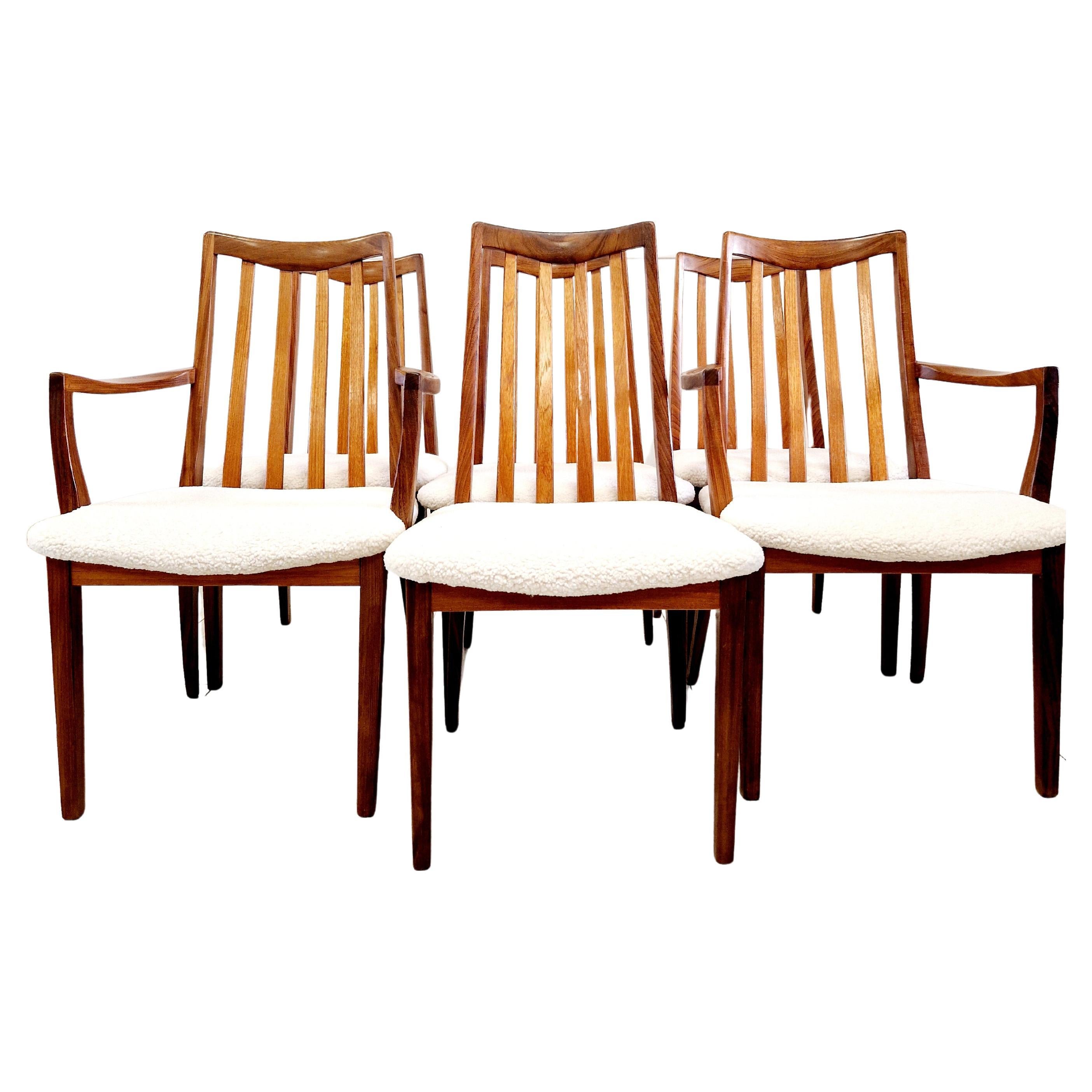 6 Mid Century G-Plan Teak Dining Chairs im Angebot