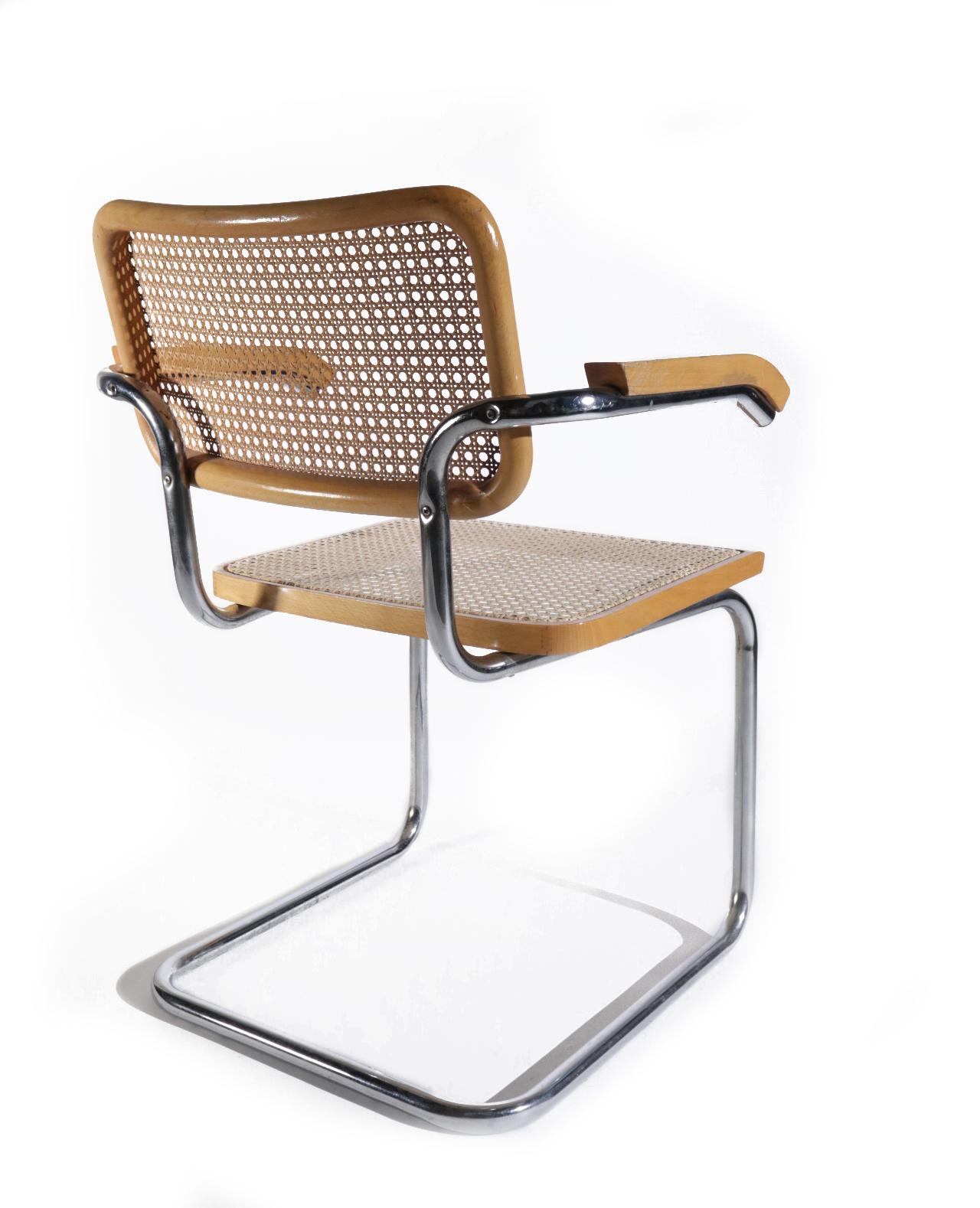 Late 20th Century 6 Midcentury Marcel Breuer B32 Cesca Chairs, Fasem Italy, 1970