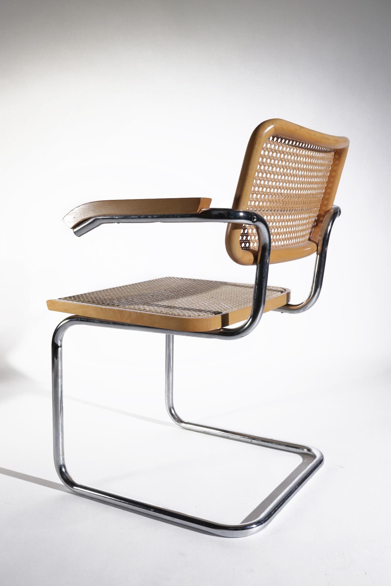 6 Midcentury Marcel Breuer B32 Cesca Chairs, Fasem Italy, 1970 2