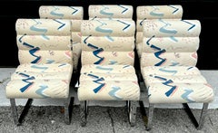 6 Sedie a sbalzo biomorfe cromate del Mid Century Modern, by Preview