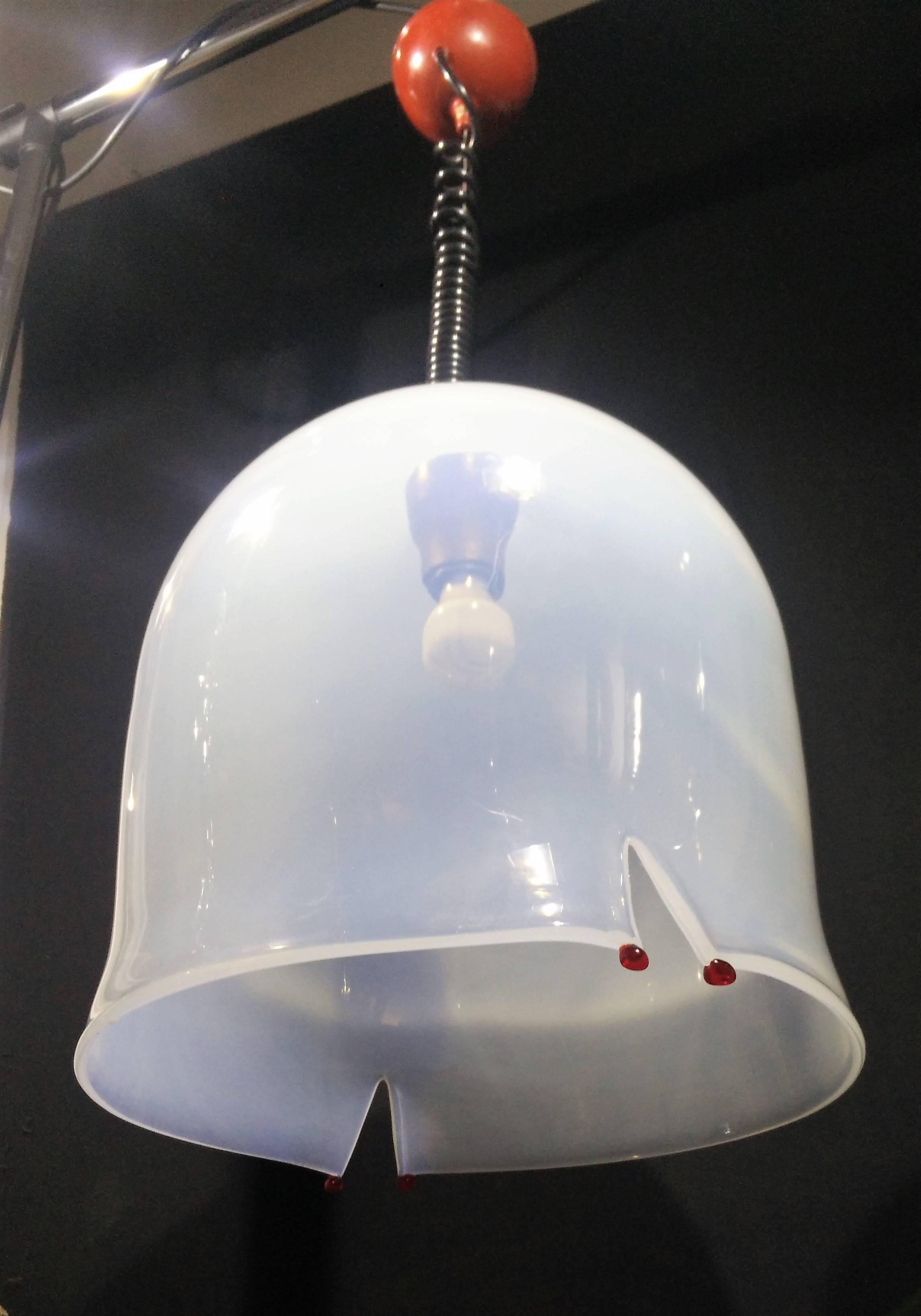 Six Mid-Century Modern Bell Pendant Light by Leucos 1960 by Toso and Pamio 1