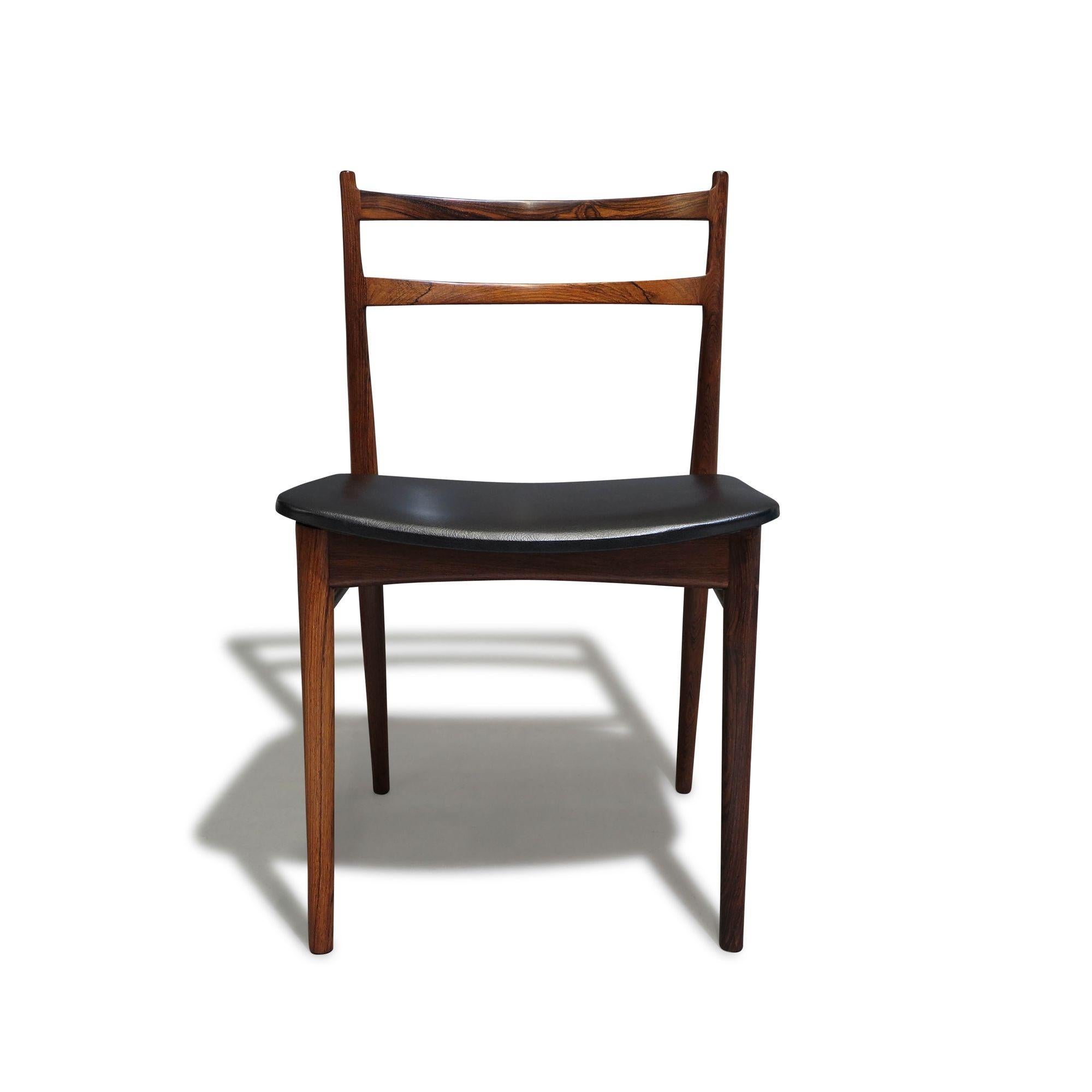 Oiled 6 Mid-century Rosengren Hansen Rosewood Danish Dining Chairs For Sale