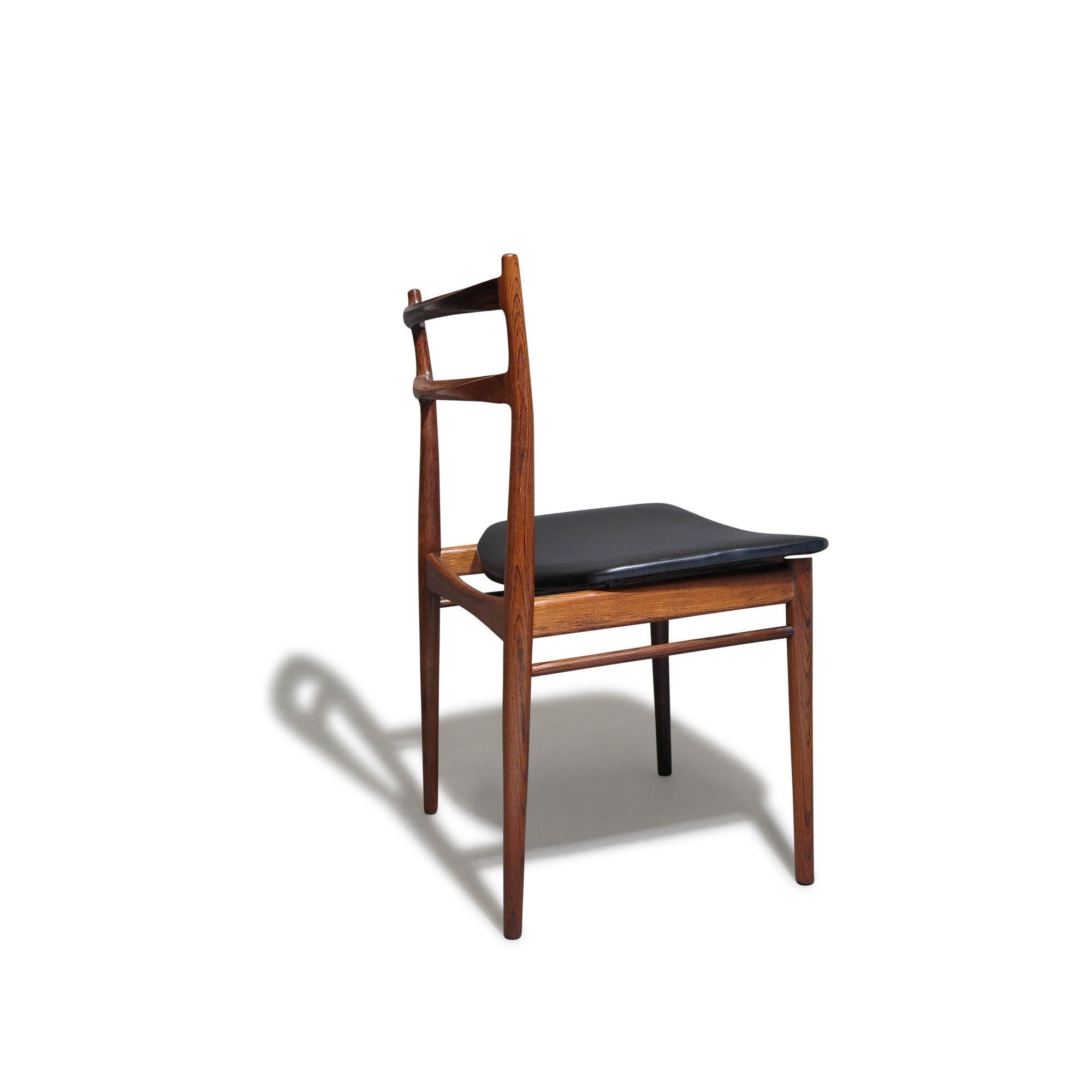 6 Mid-century Rosengren Hansen Rosewood Danish Dining Chairs For Sale 1