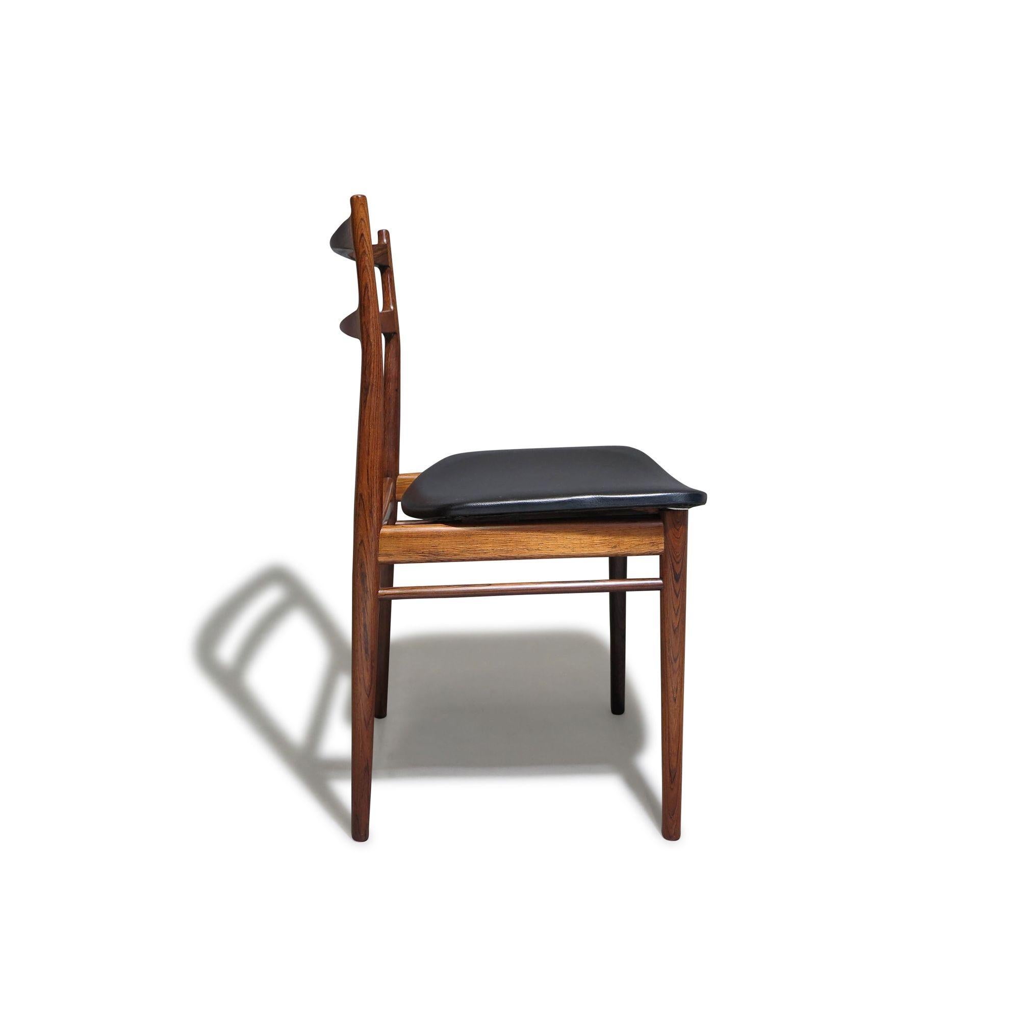 6 Mid-century Rosengren Hansen Rosewood Danish Dining Chairs For Sale 2