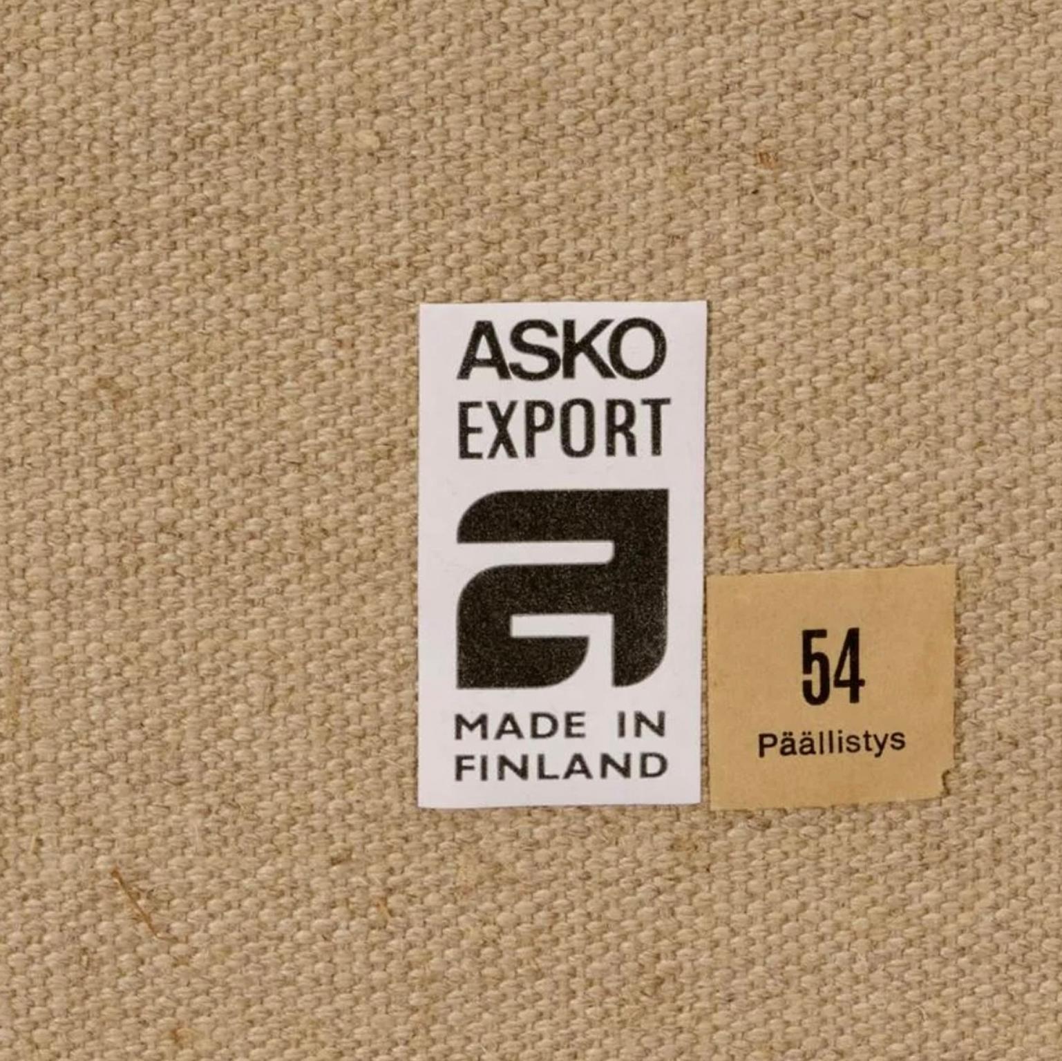 6 chaises de salle à manger scandinaves modernes du milieu du siècle en cuir rouge et marron Asko Finlande Bon état - En vente à BROOKLYN, NY