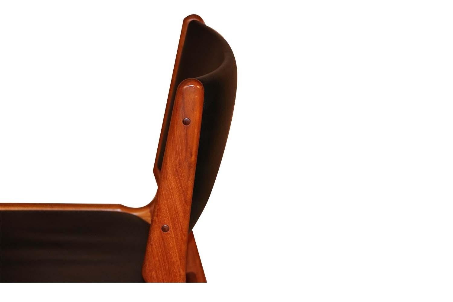 6 Midcentury Teak Dining Chairs Model 89 Erik Buch for Povl Dinesen For Sale 1
