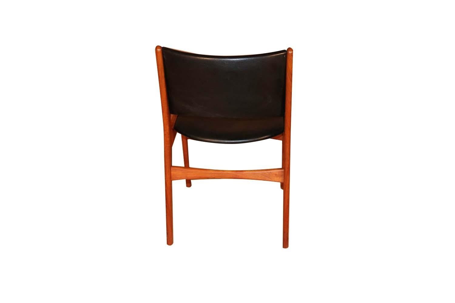 Danish 6 Midcentury Teak Dining Chairs Model 89 Erik Buch for Povl Dinesen For Sale