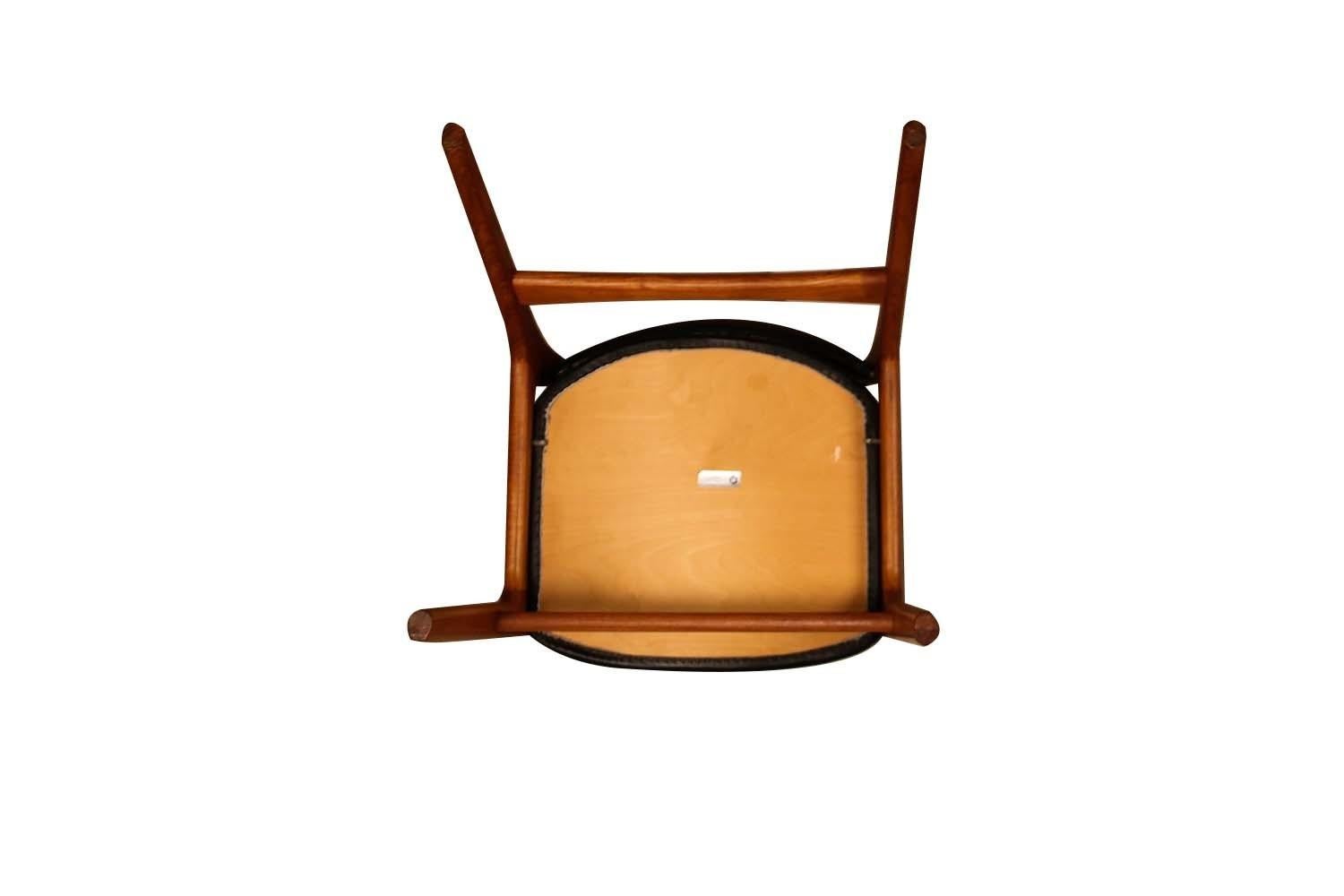 Mid-20th Century 6 Midcentury Teak Dining Chairs Model 89 Erik Buch for Povl Dinesen For Sale