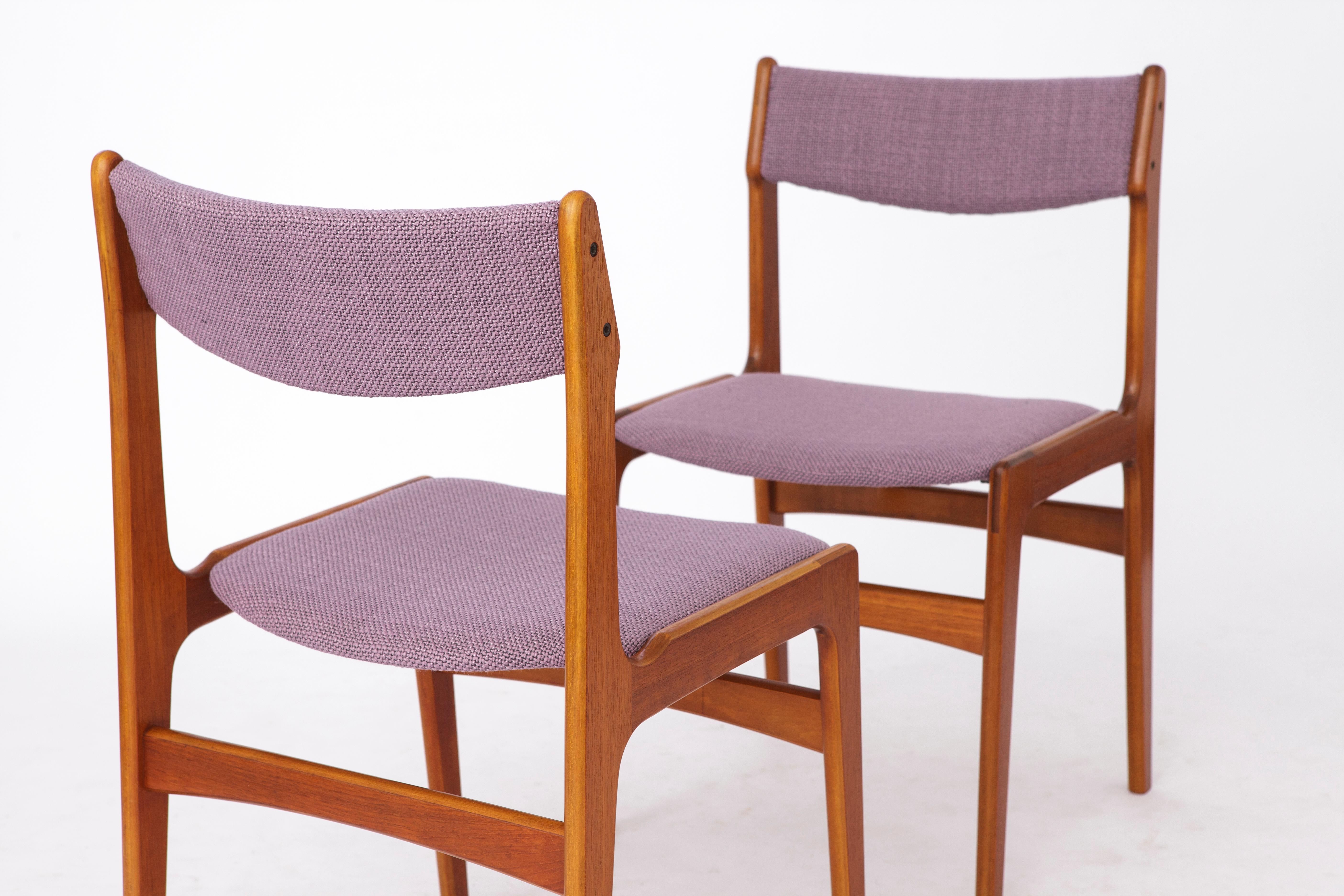 6 Mid-century Vintage Chairs, 1960s, Danish, Teak, Set of 6 1