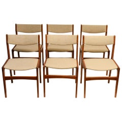 6 Midcentury Erik Buck Teak Dining Chairs