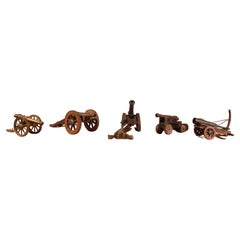 Antique 6 Miniature Cannons from the, 19th Century