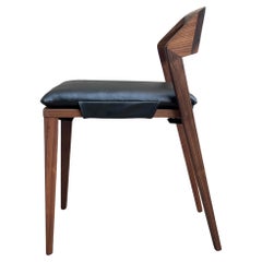 6 chaises de salle à manger modernes, chaise d'appoint Osteria, coussin en cuir de Marco Bogazzi