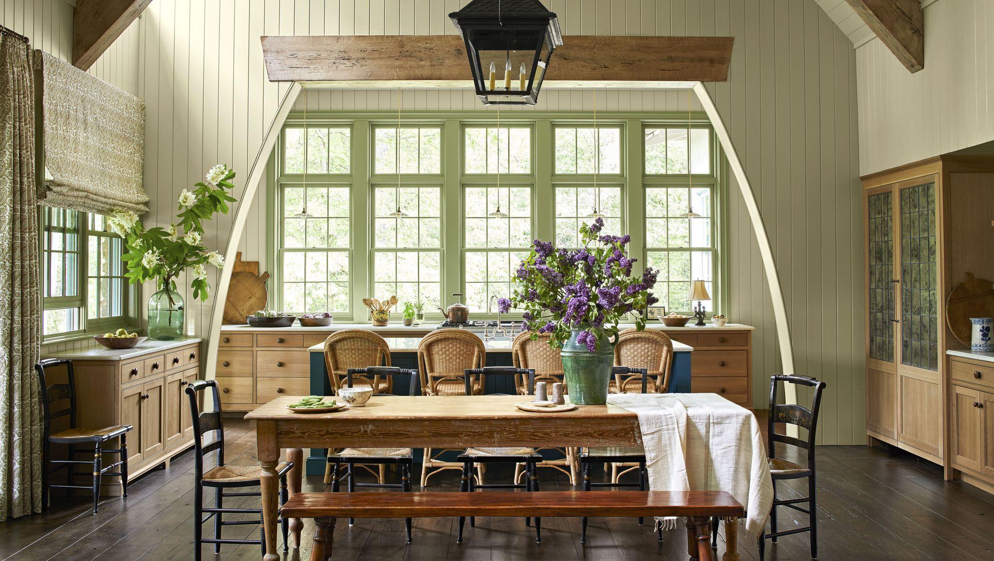 6 New England Hitchcock Style Chairs with Woven Rush Seats 5