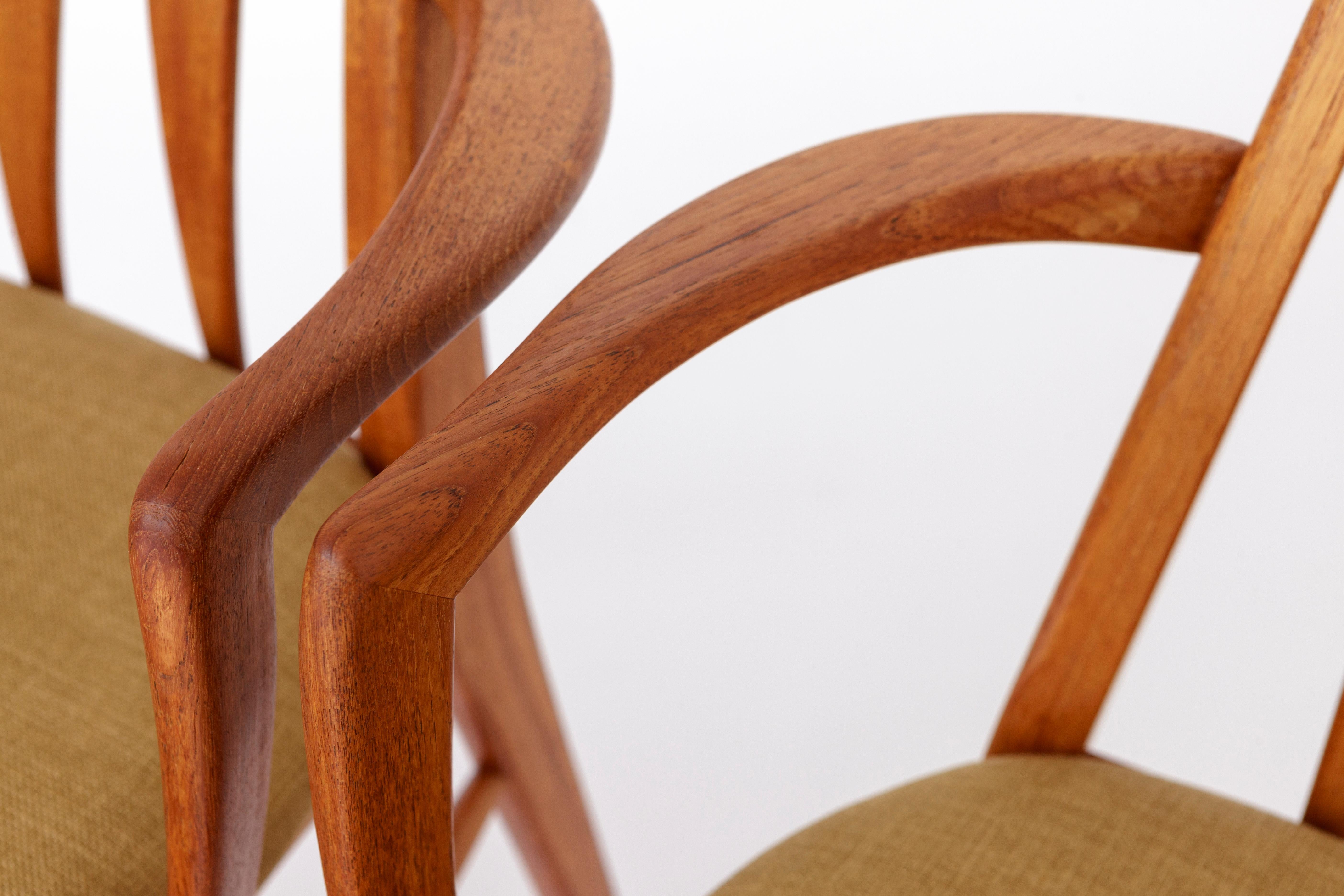 6 Niels Koefoed Chairs 1960s Model Eva, Danish, Teak For Sale 4