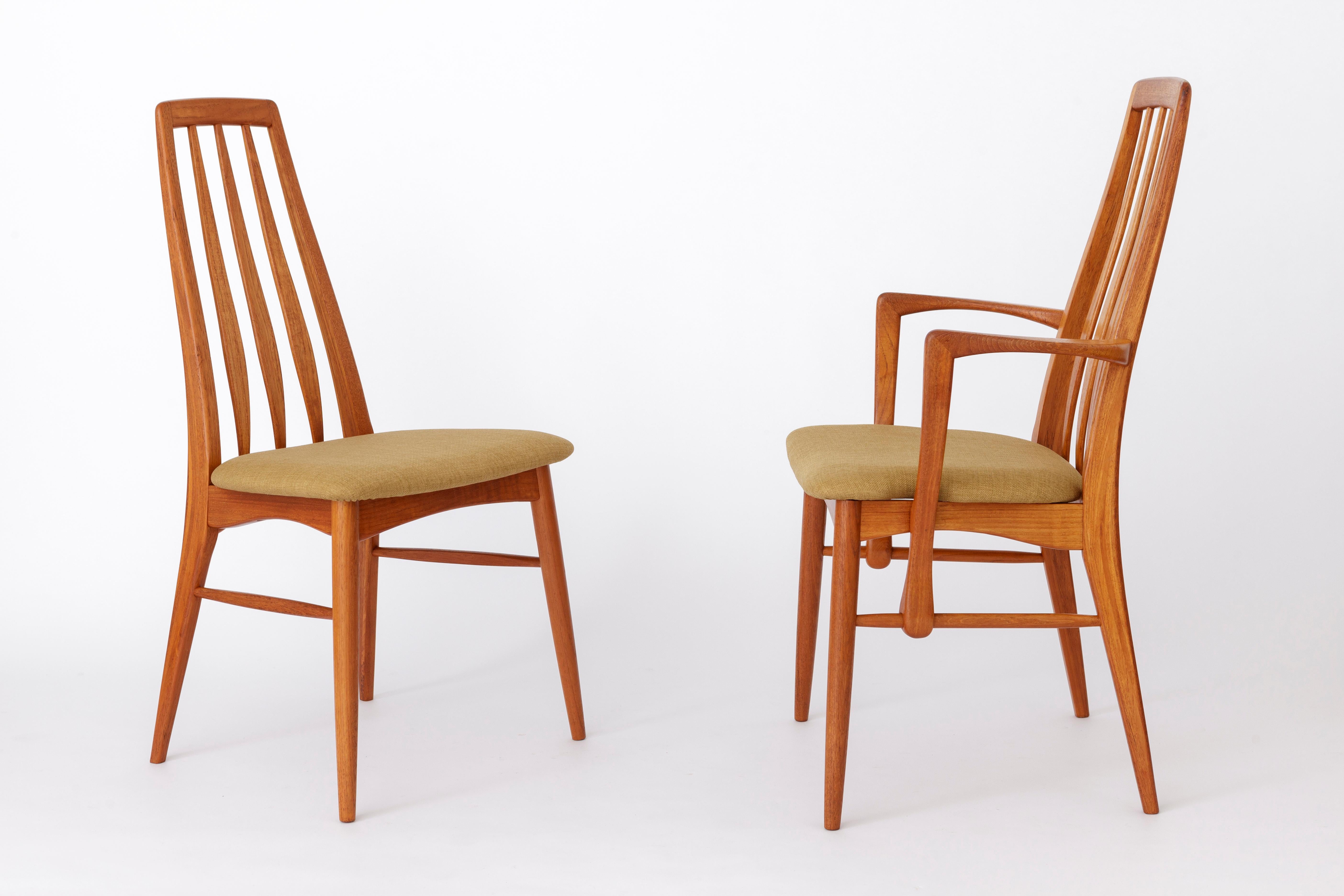 Polished 6 Niels Koefoed Chairs 1960s Model Eva, Danish, Teak For Sale