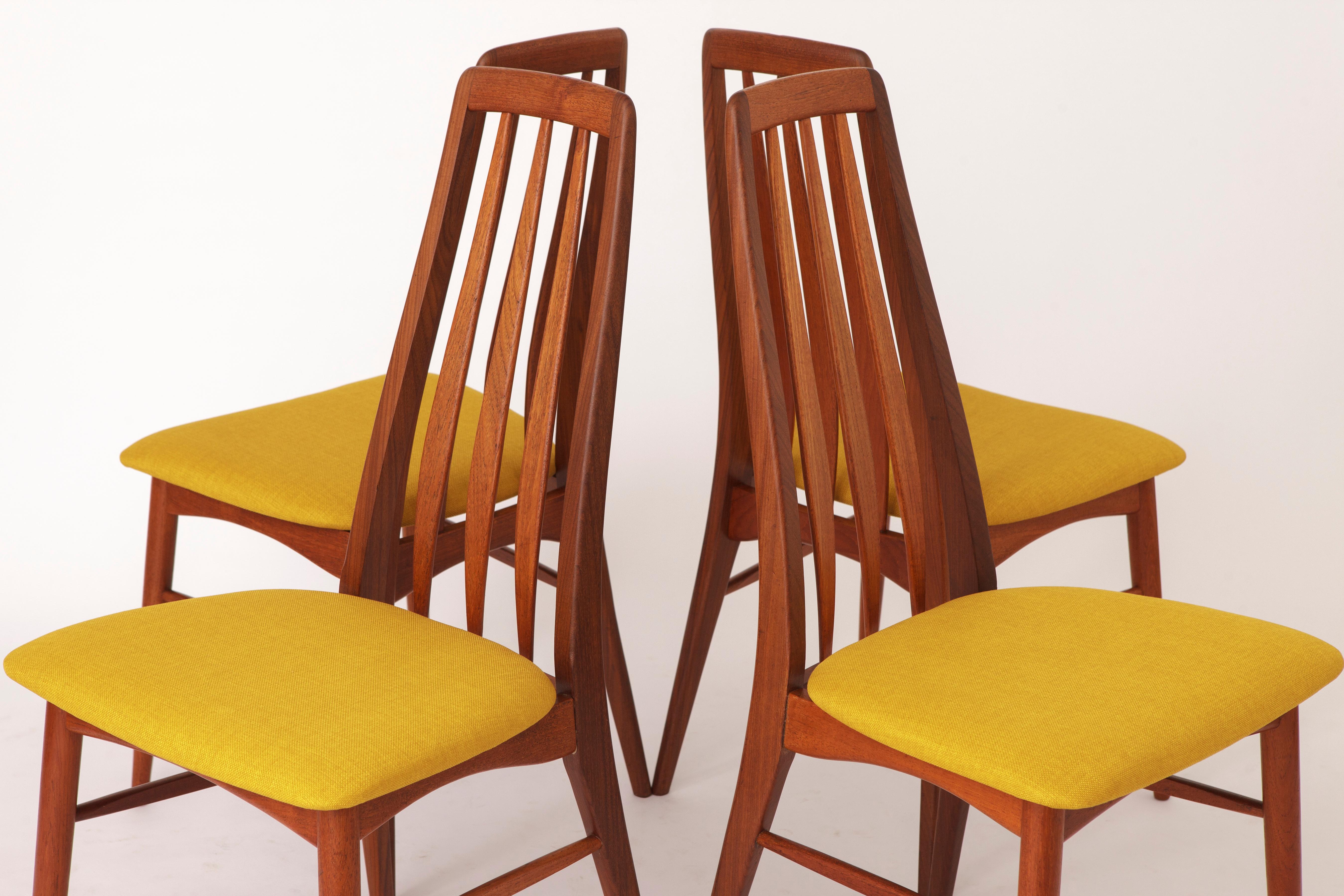 Danish 6 Niels Koefoed Dining Chairs Eva, 1960s Vintage - Set of 6