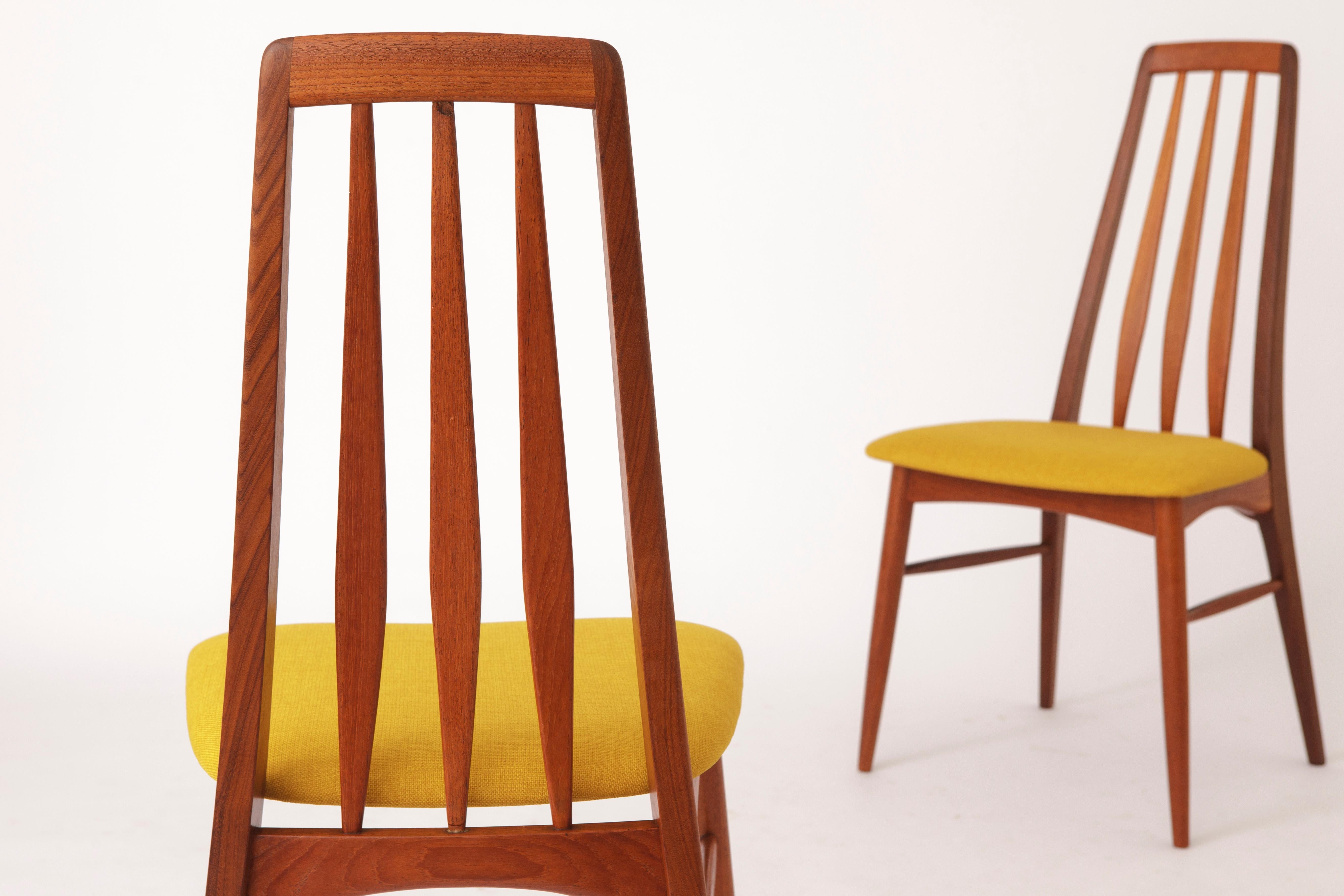 6 Niels Koefoed Dining Chairs Eva, 1960s Vintage - Set of 6 For Sale 1