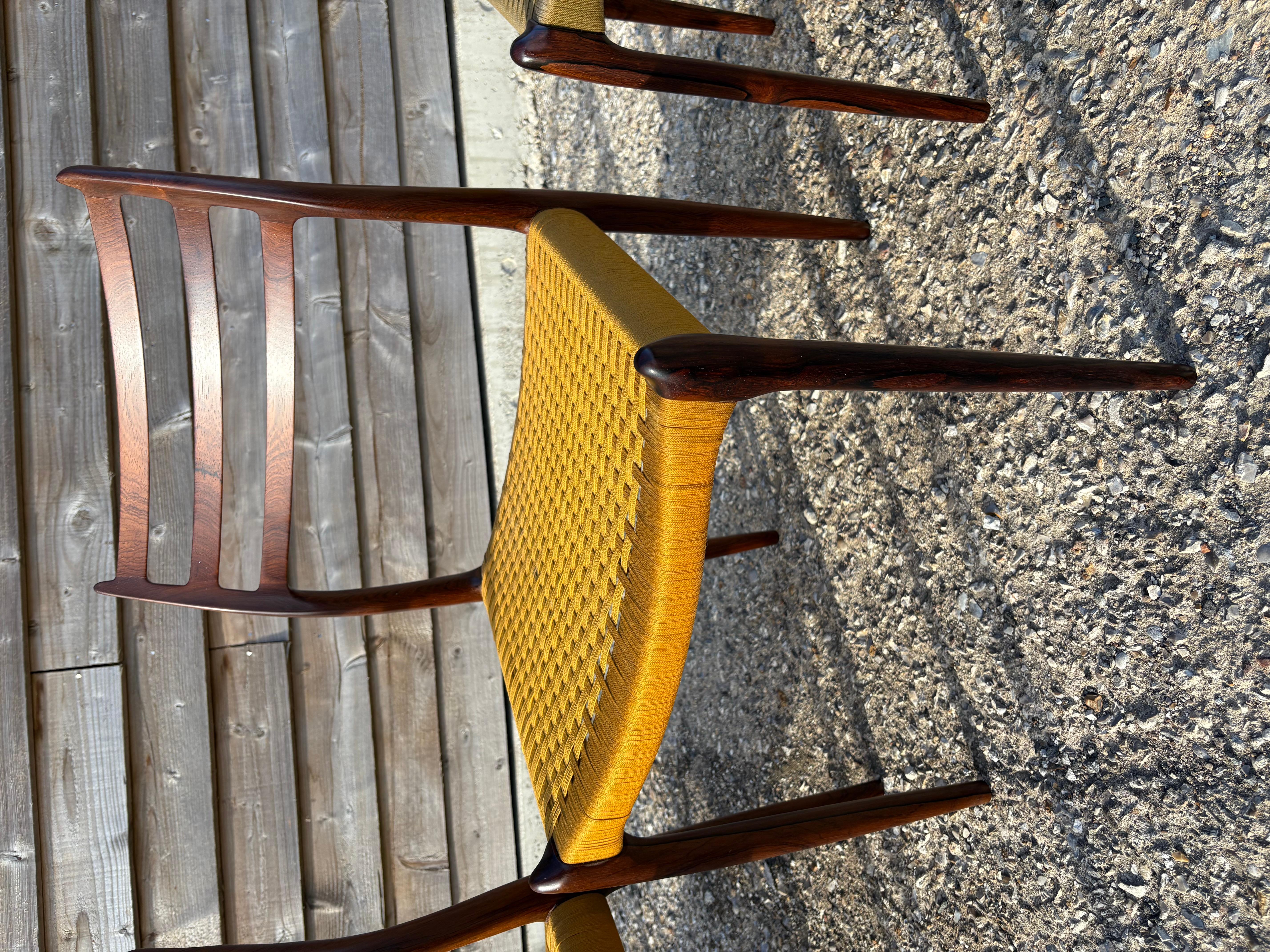 6 Niels Otto Moller model 78 Dining Chairs in Original Cord For Sale 4