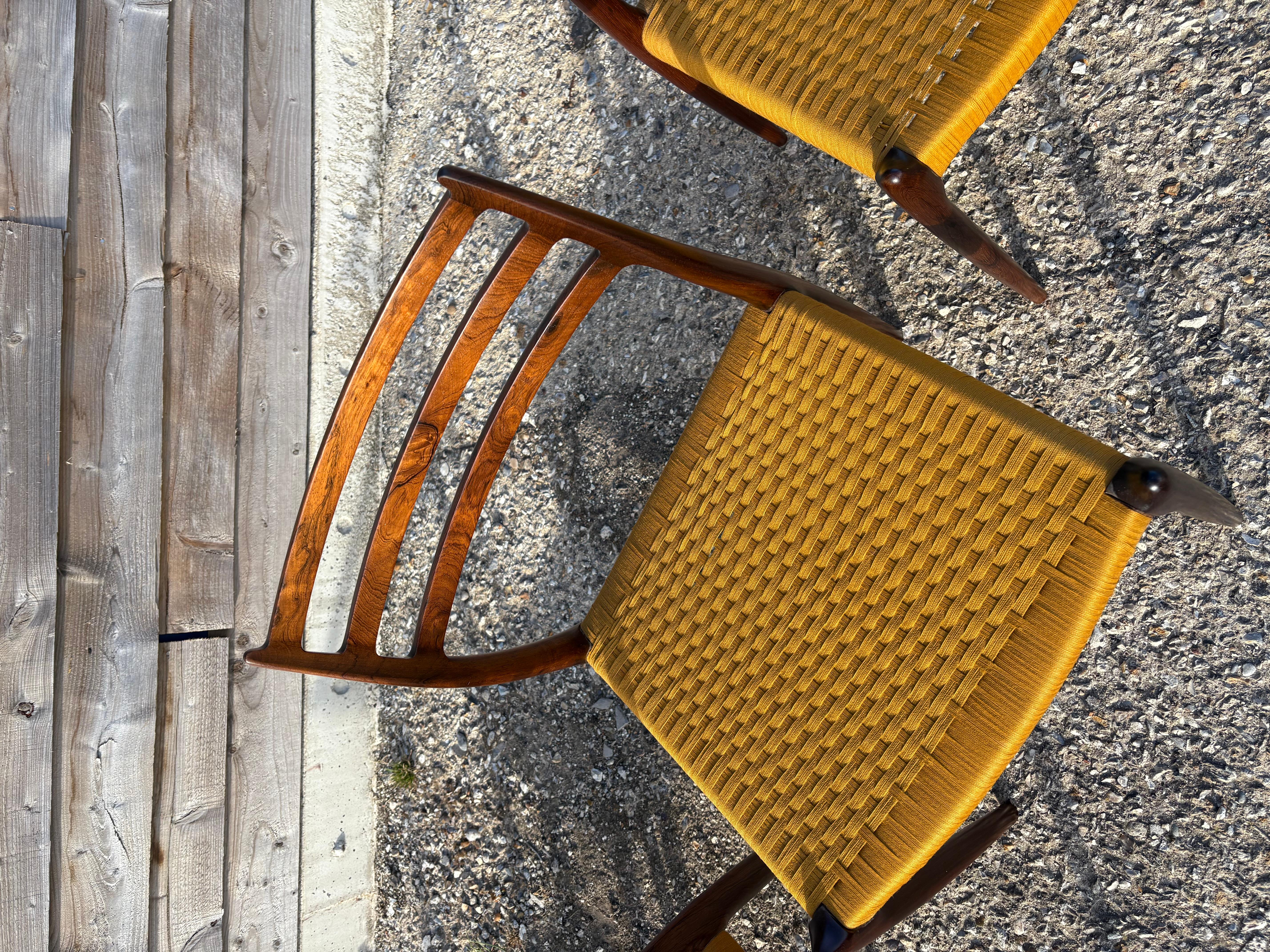 6 Niels Otto Moller model 78 Dining Chairs in Original Cord For Sale 5