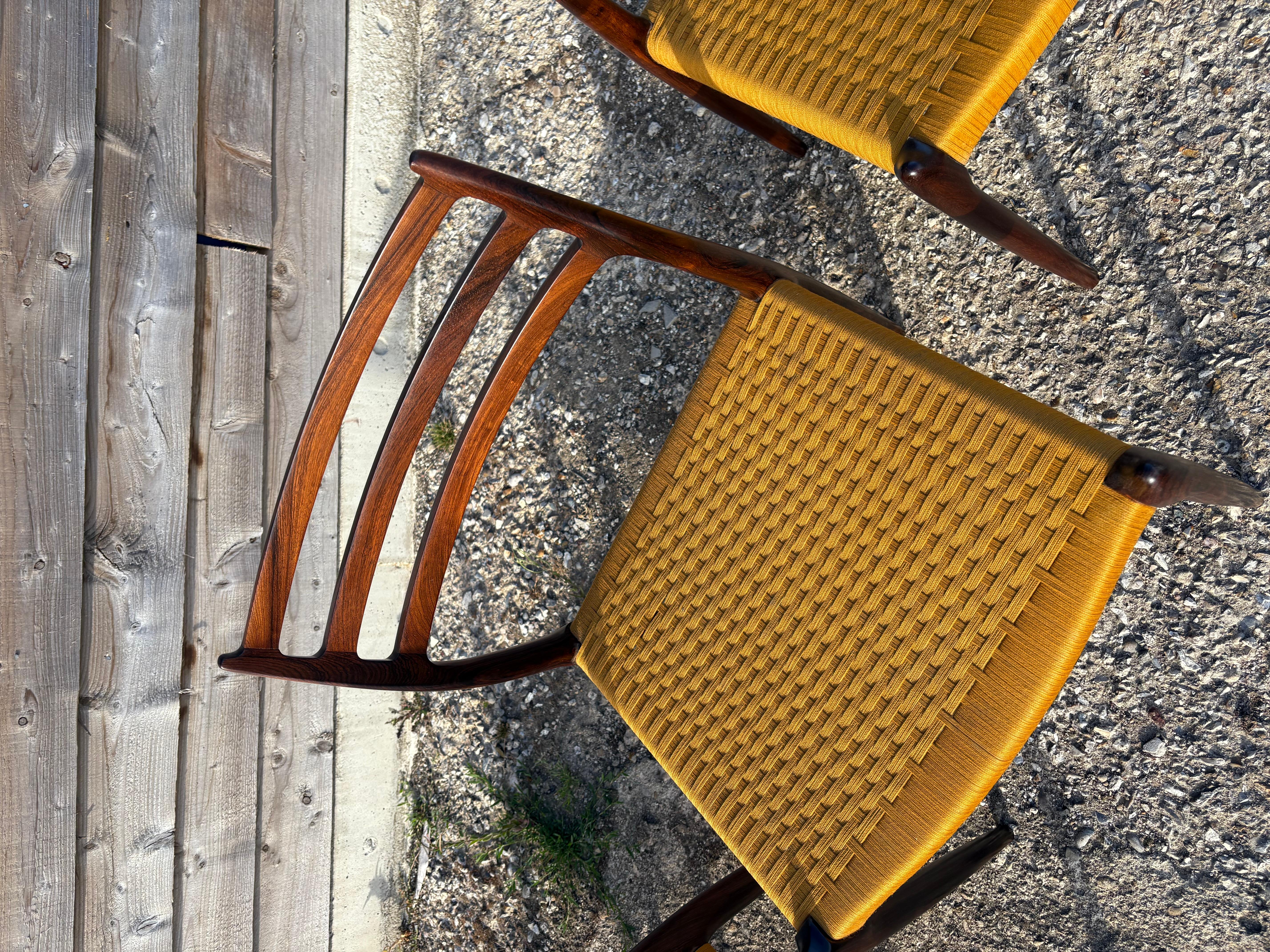 6 Niels Otto Moller model 78 Dining Chairs in Original Cord For Sale 7