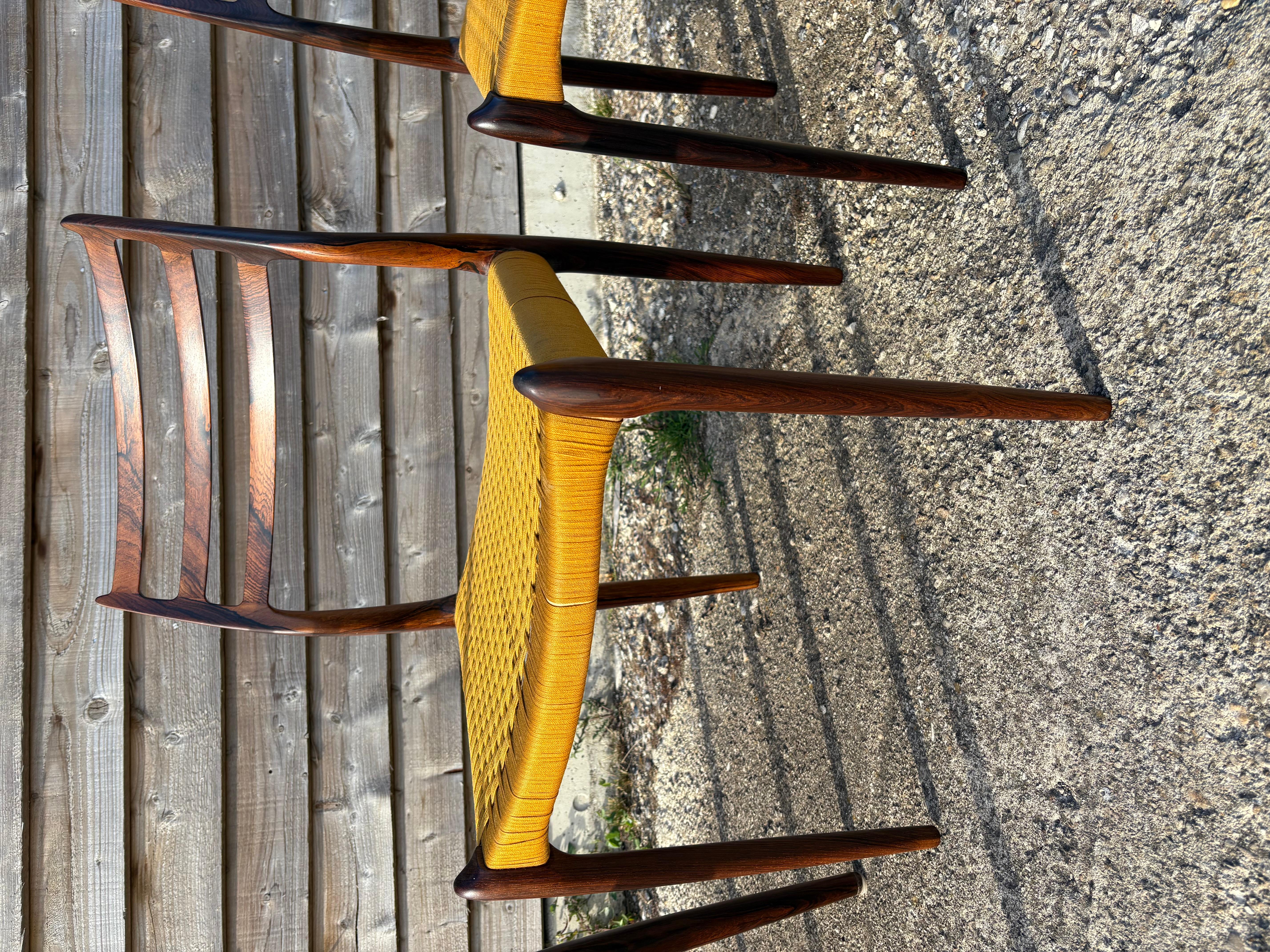 6 Niels Otto Moller model 78 Dining Chairs in Original Cord For Sale 10