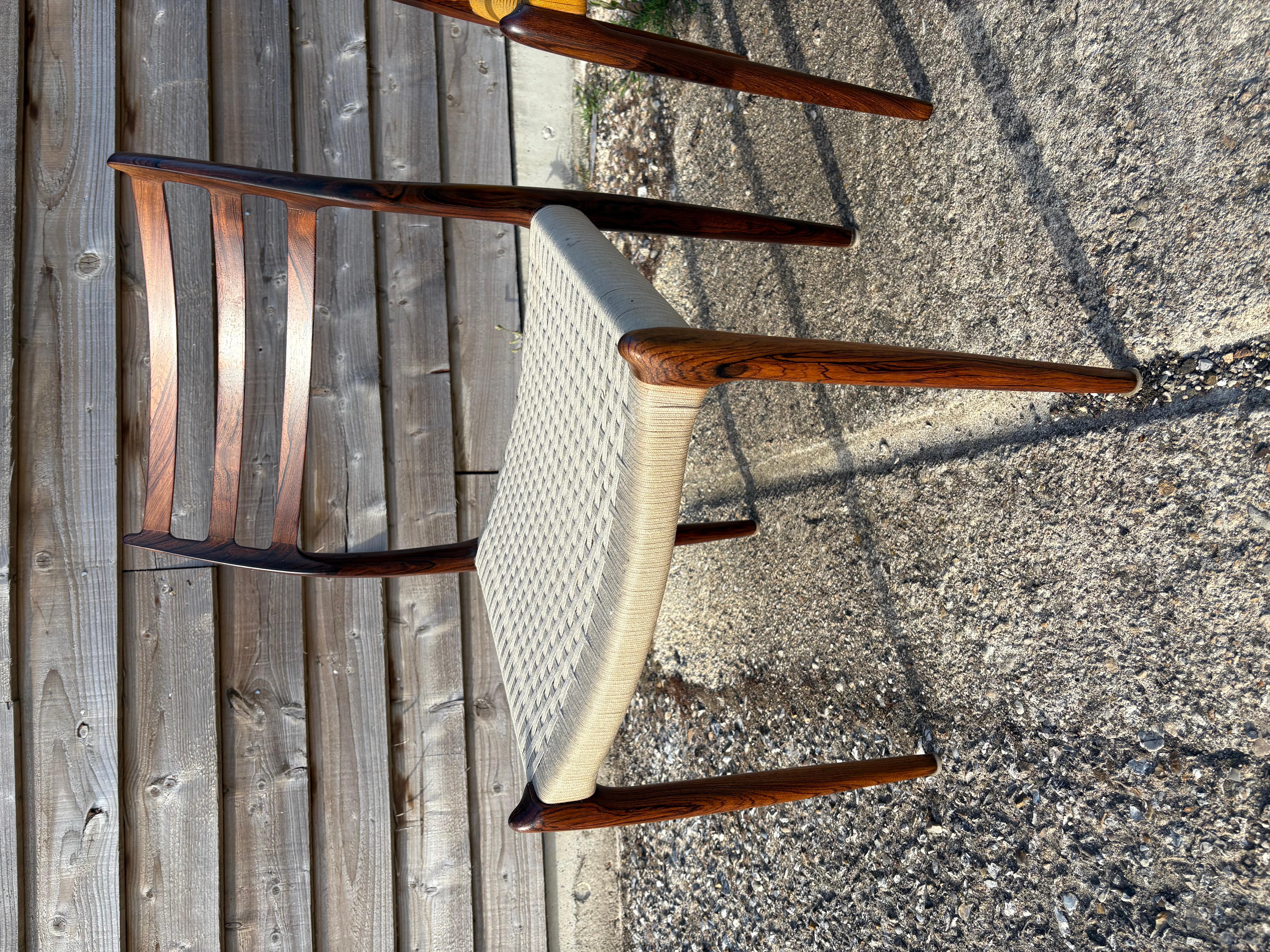 6 Niels Otto Moller model 78 Dining Chairs in Original Cord For Sale 12