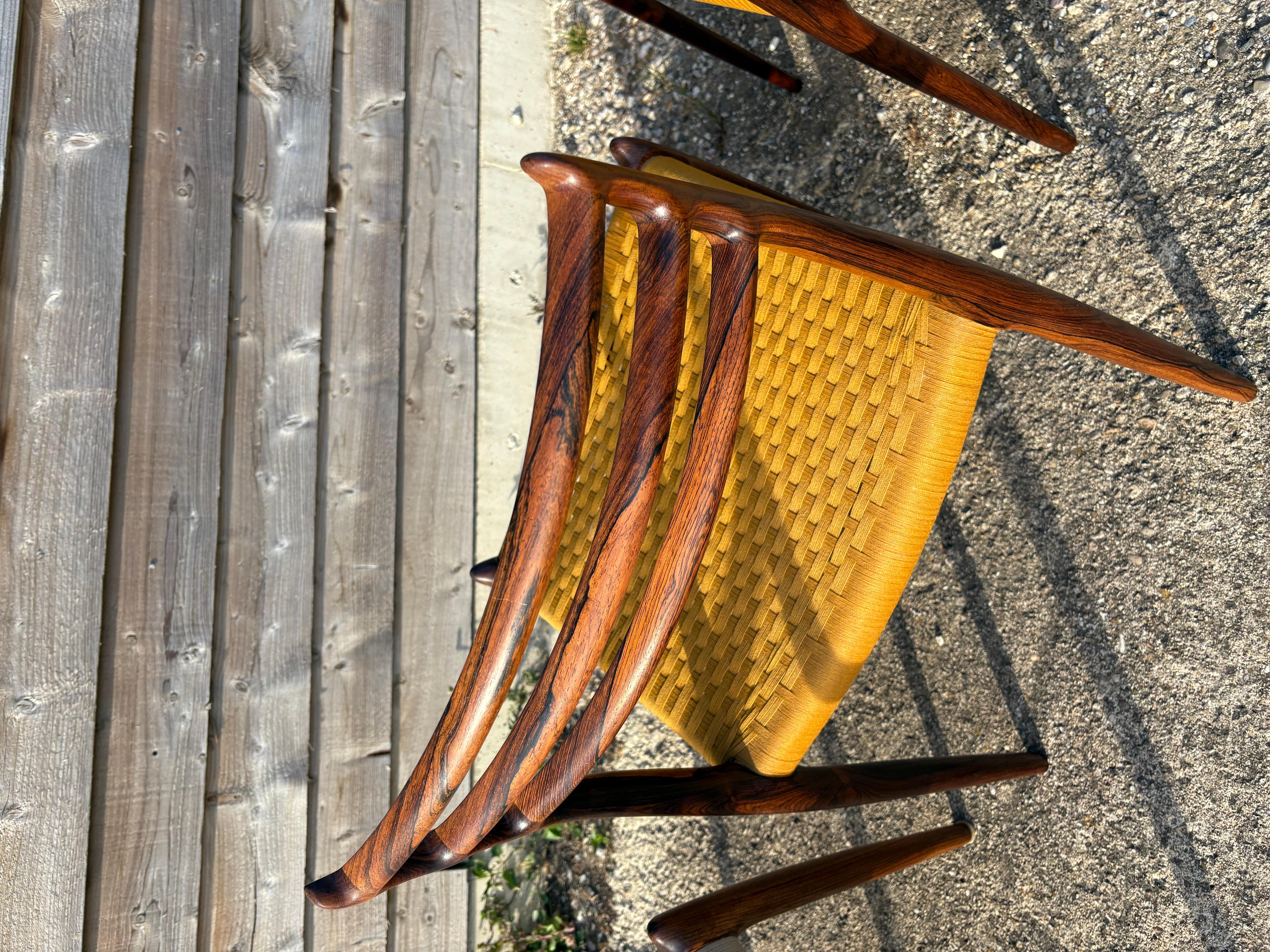 Danish 6 Niels Otto Moller model 78 Dining Chairs in Original Cord For Sale