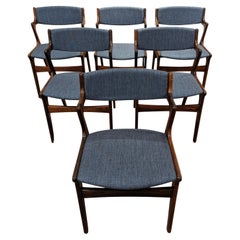 6 Nova Rosewood Dining Chairs - 0224127 Vintage Danish Mid Century 