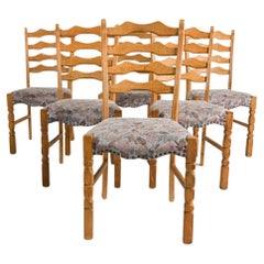 Vintage (6) Oak Dining Side Chairs By Henry 'Henning' Kjærnulf, Circa 1970's