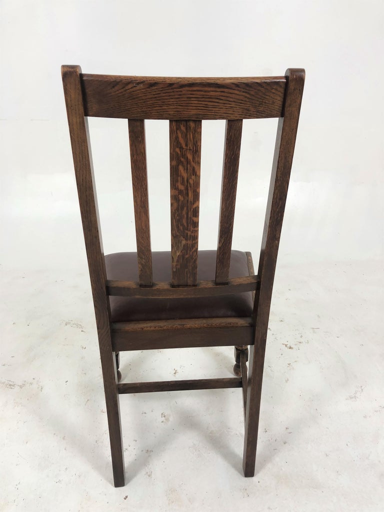 6 Oak High Backed Dining Chairs with Lift Out Seat, Scotland 1920, H721