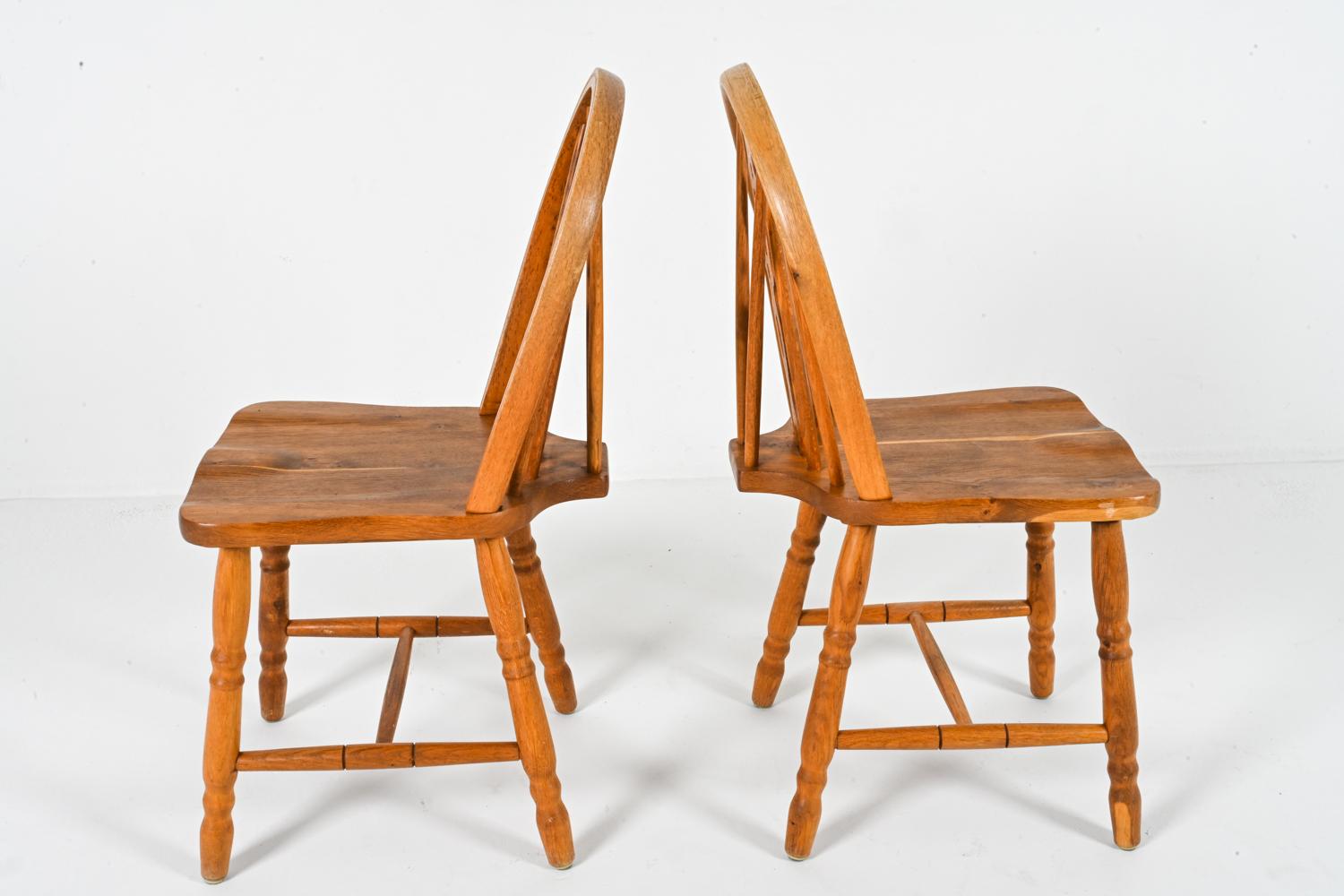 (6) Oak Windsor-Style Dining Side Chairs In The Manner of Frits Henningsen 6