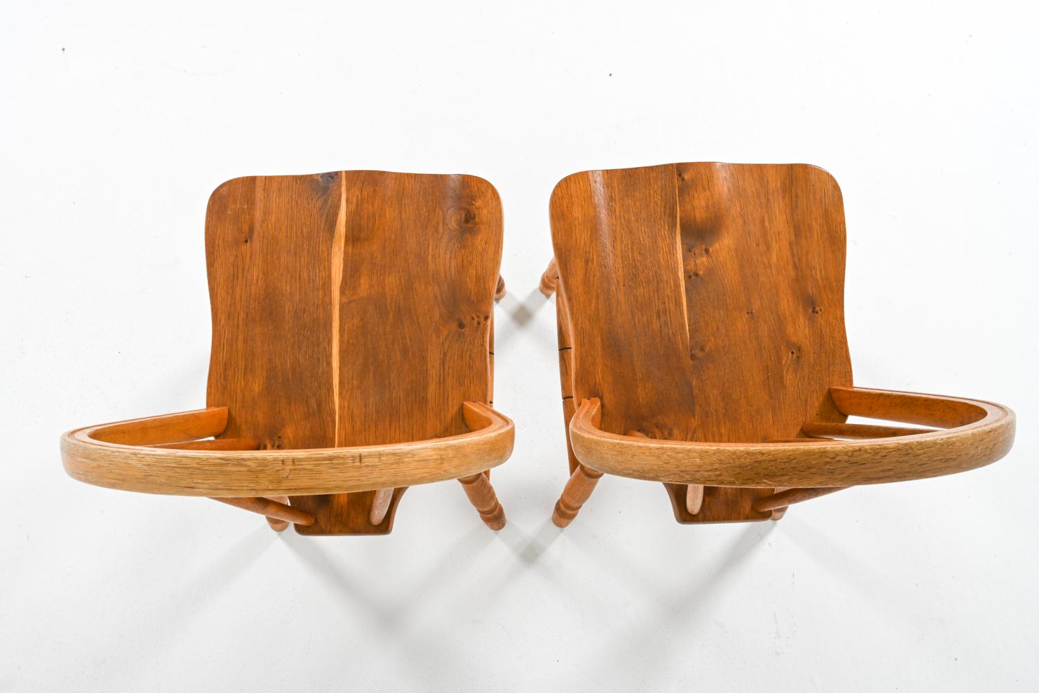 (6) Oak Windsor-Style Dining Side Chairs In The Manner of Frits Henningsen 9