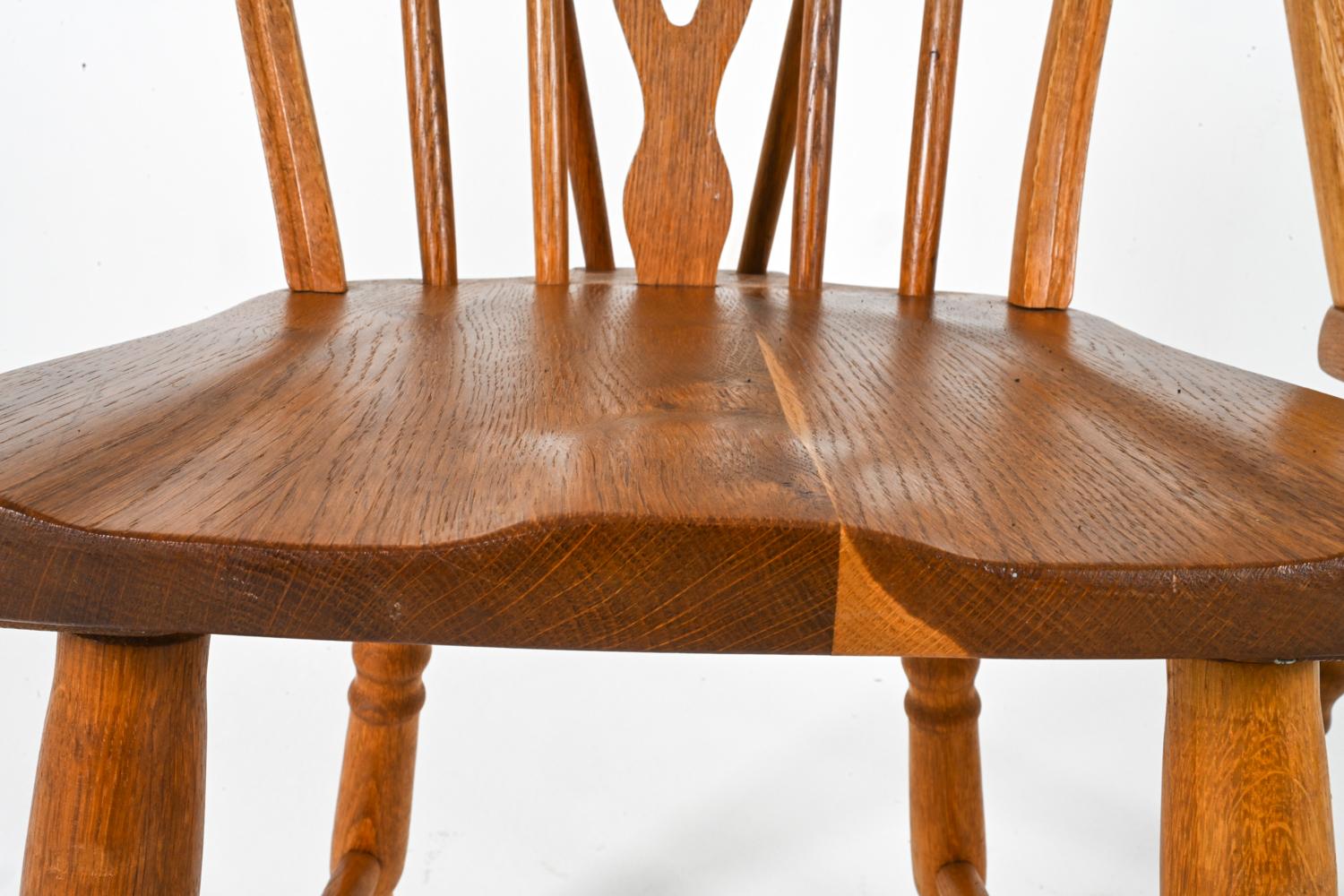 (6) Oak Windsor-Style Dining Side Chairs In The Manner of Frits Henningsen 10