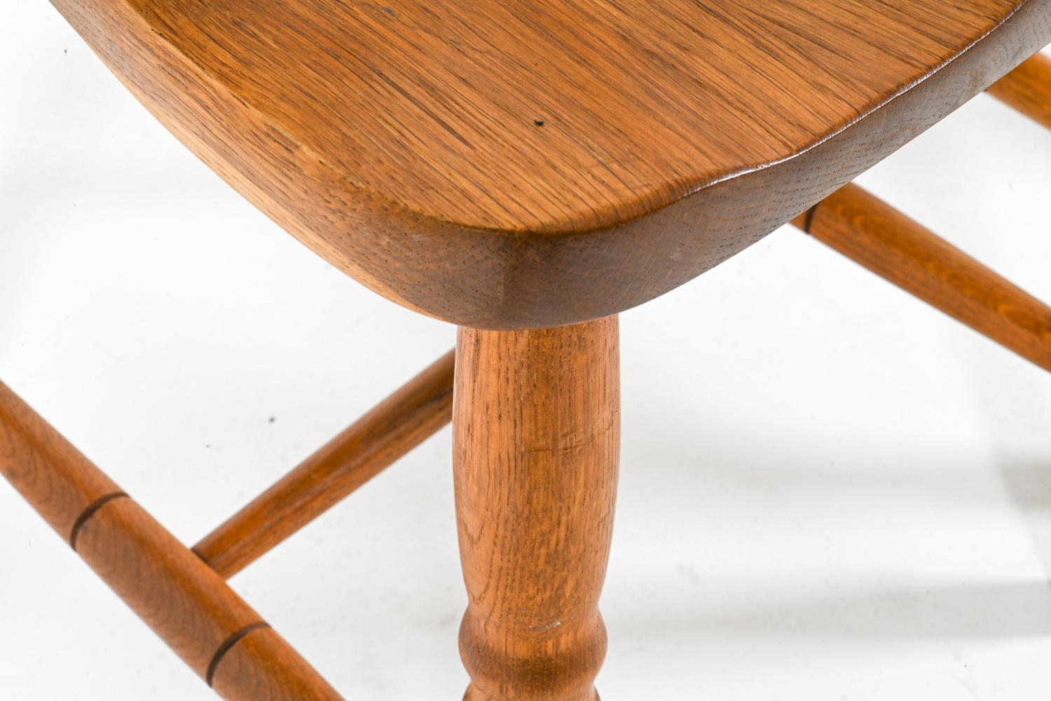 (6) Oak Windsor-Style Dining Side Chairs In The Manner of Frits Henningsen 12