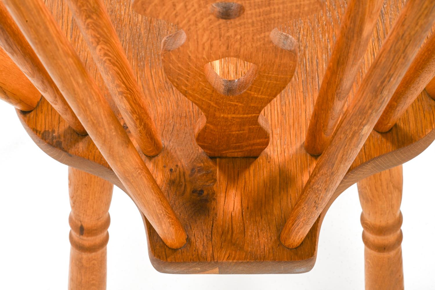 (6) Oak Windsor-Style Dining Side Chairs In The Manner of Frits Henningsen 14