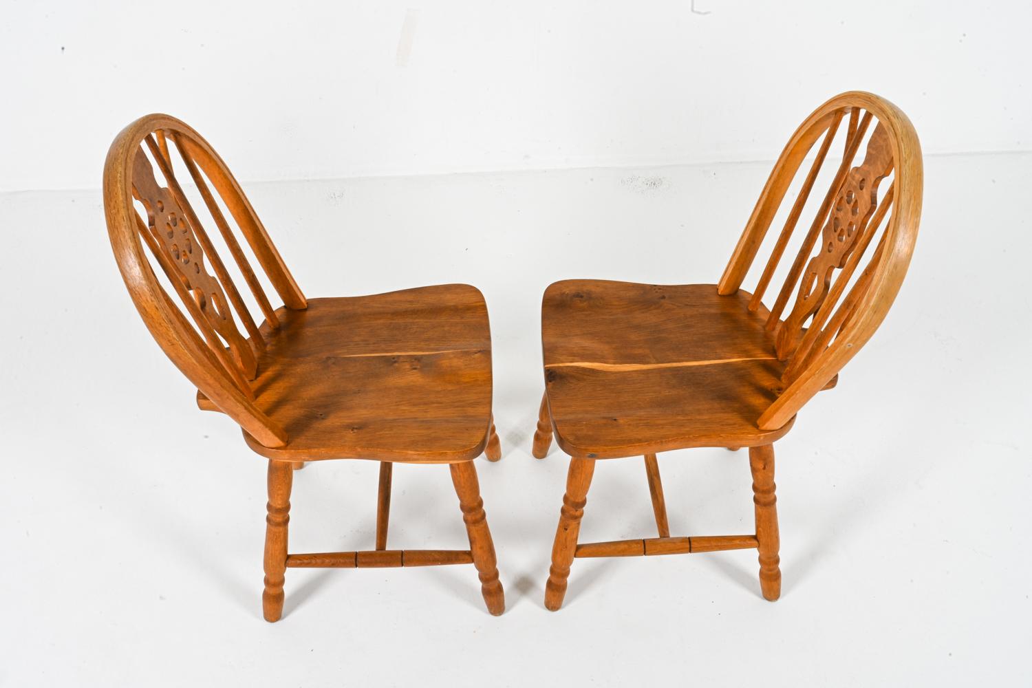 (6) Oak Windsor-Style Dining Side Chairs In The Manner of Frits Henningsen 1