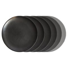 6 Oaxacan Black Clay 20cm Dessert Plates Handmade Tableware Barro Oaxaca