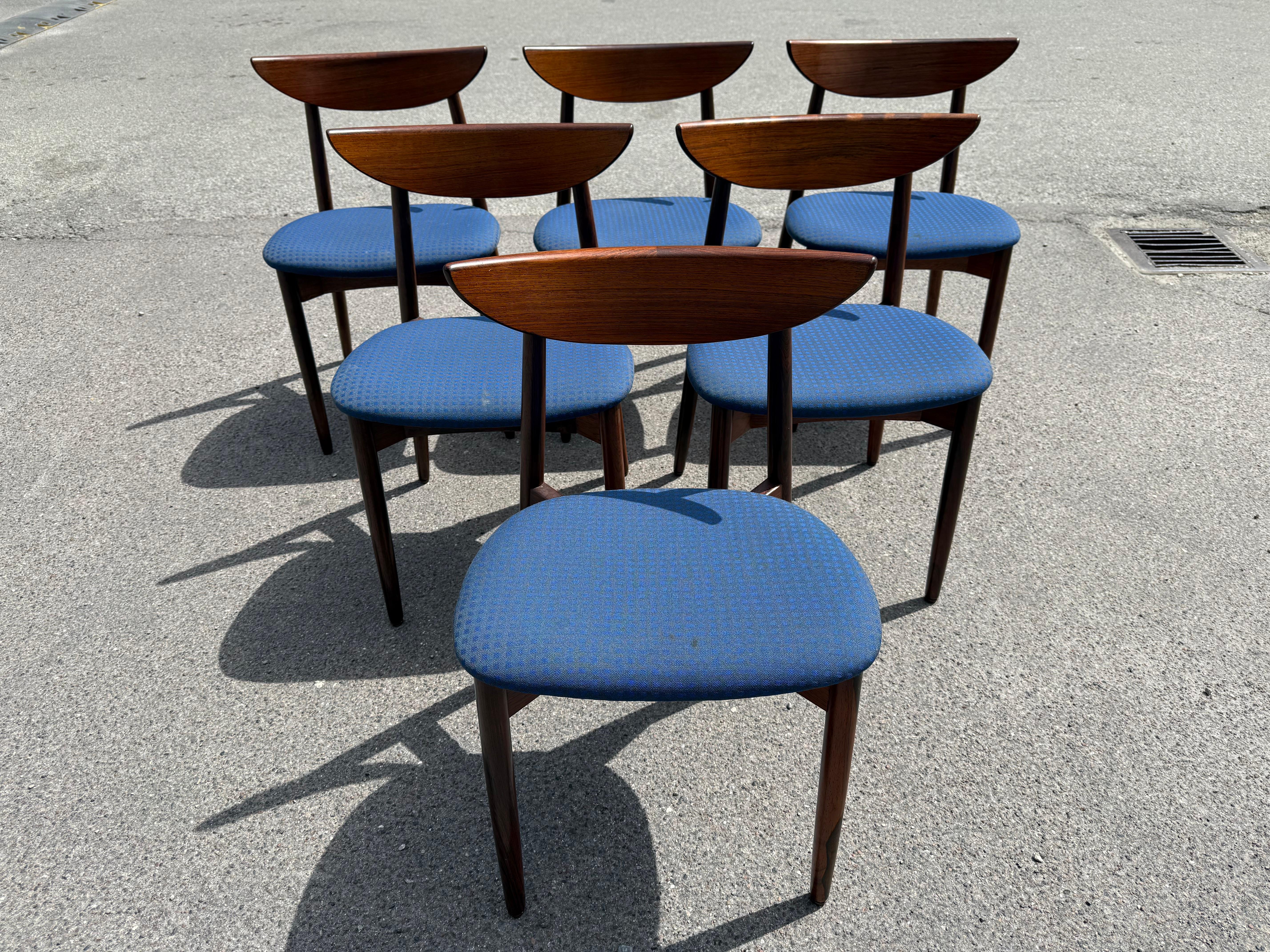 6 original Harry Østergaard dining chairs, Denmark 1960´s For Sale 3