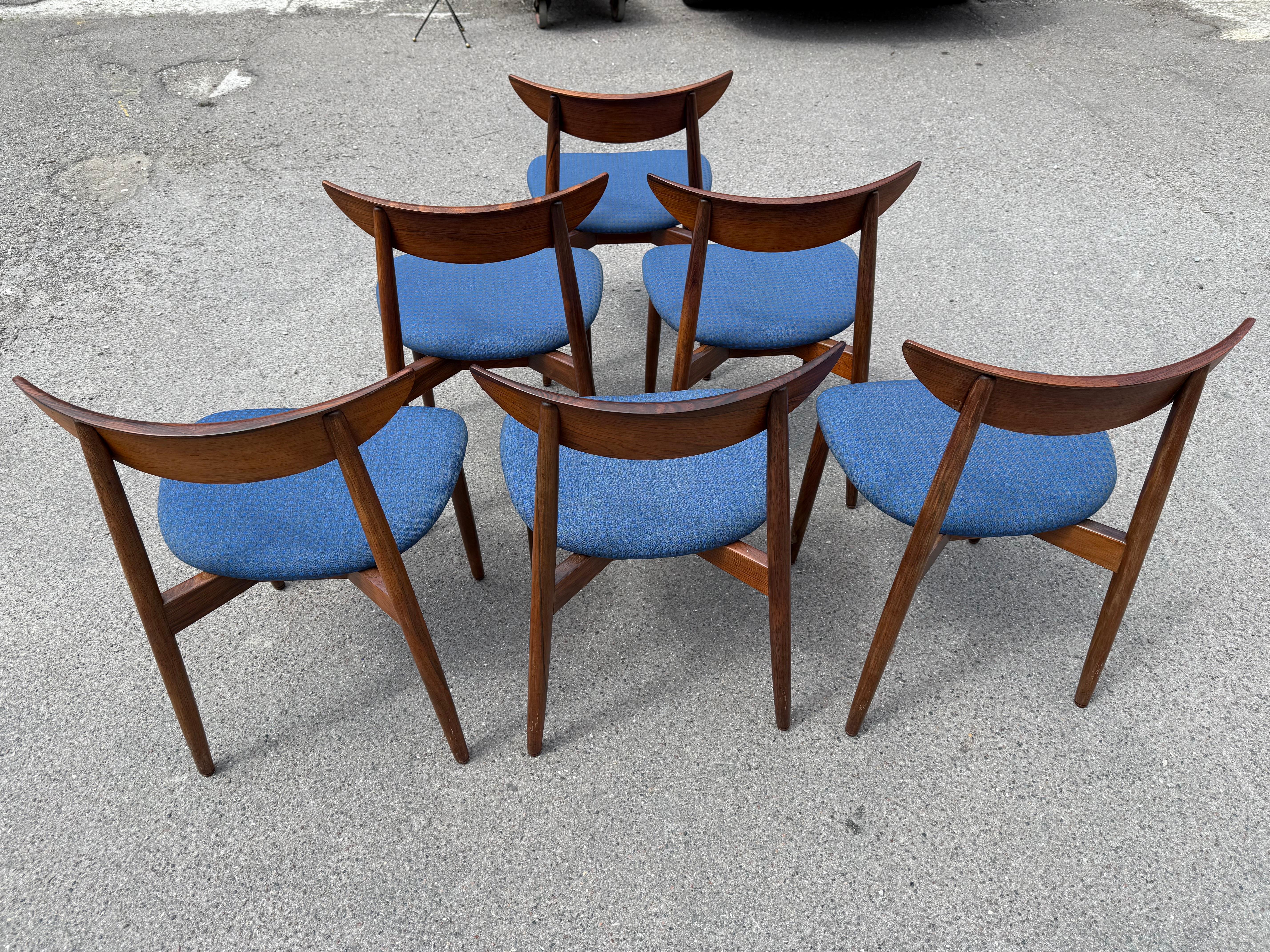6 original Harry Østergaard dining chairs, Denmark 1960´s For Sale 4