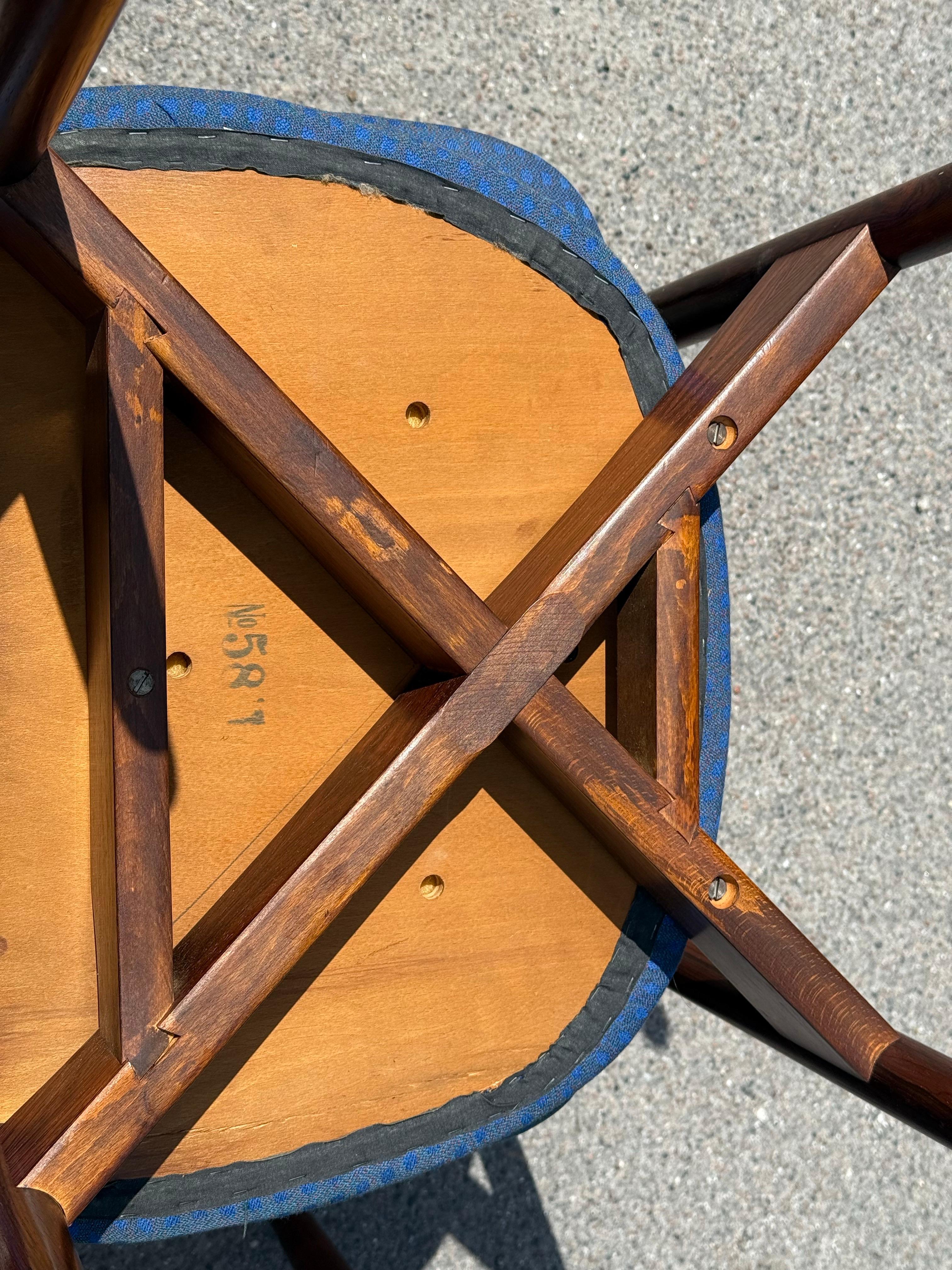 6 original Harry Østergaard dining chairs, Denmark 1960´s For Sale 5
