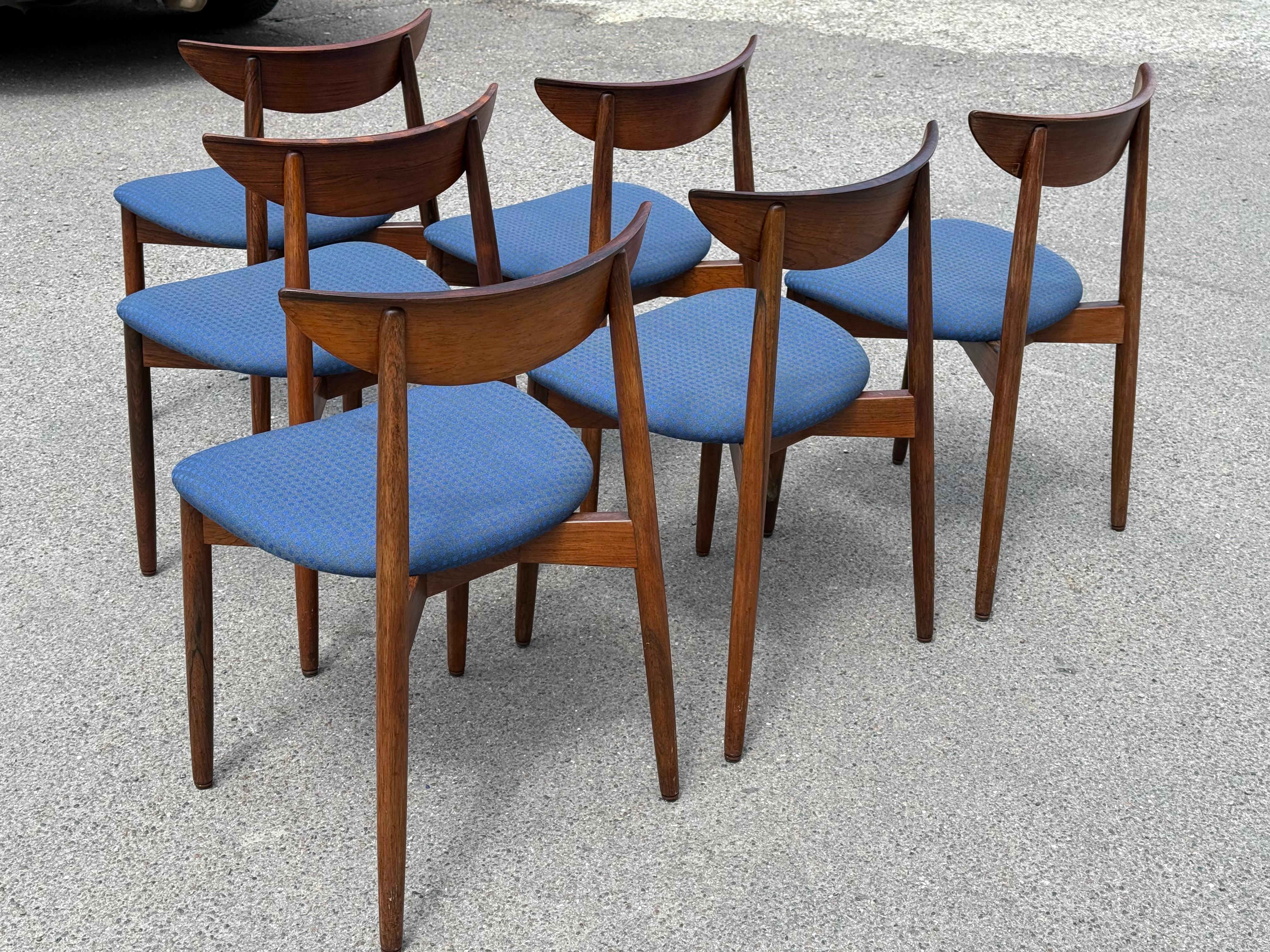 6 original Harry Østergaard dining chairs, Denmark 1960´s For Sale 7