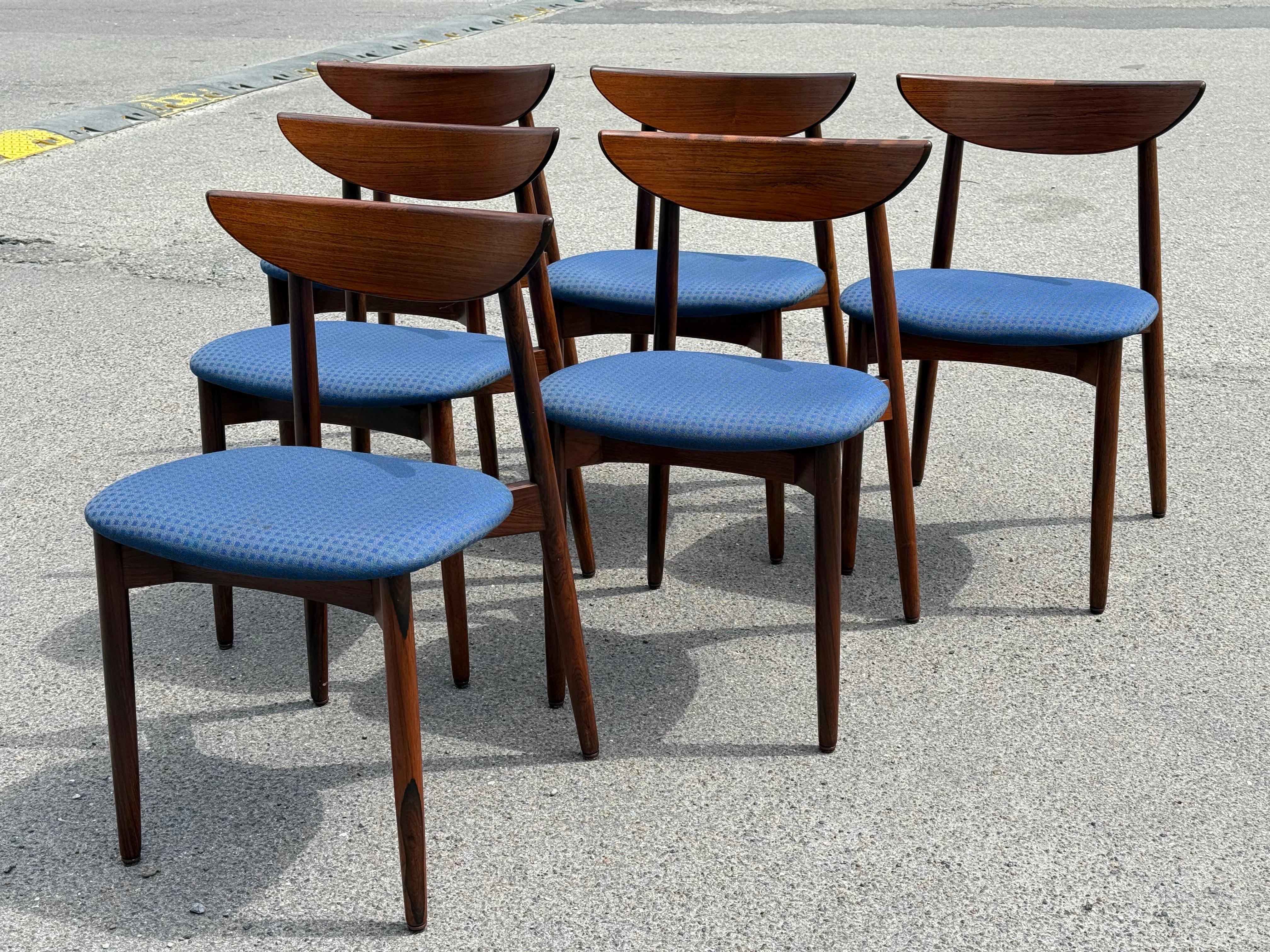 6 original Harry Østergaard dining chairs, Denmark 1960´s For Sale 9
