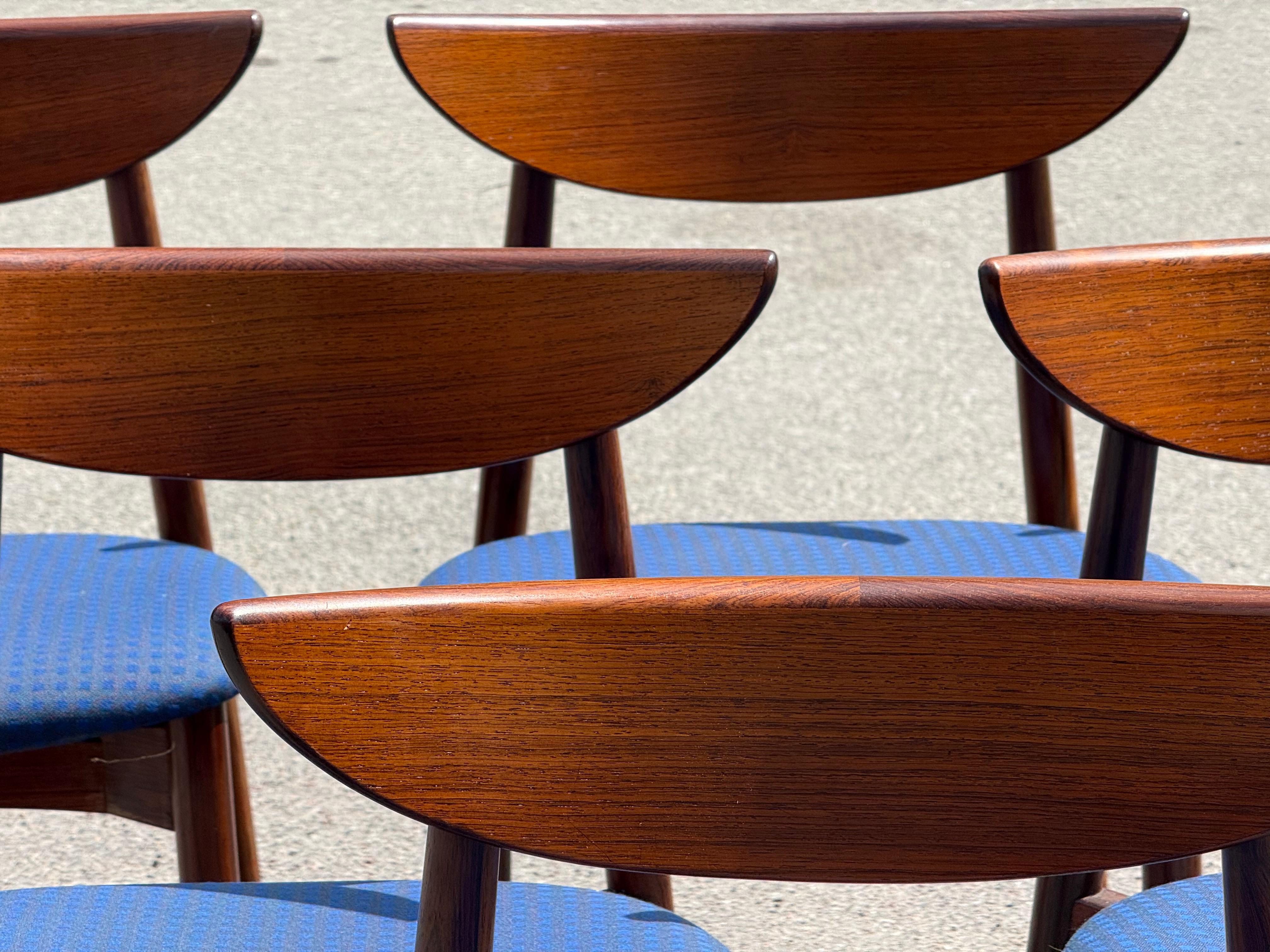 6 original Harry Østergaard dining chairs, Denmark 1960´s For Sale 1