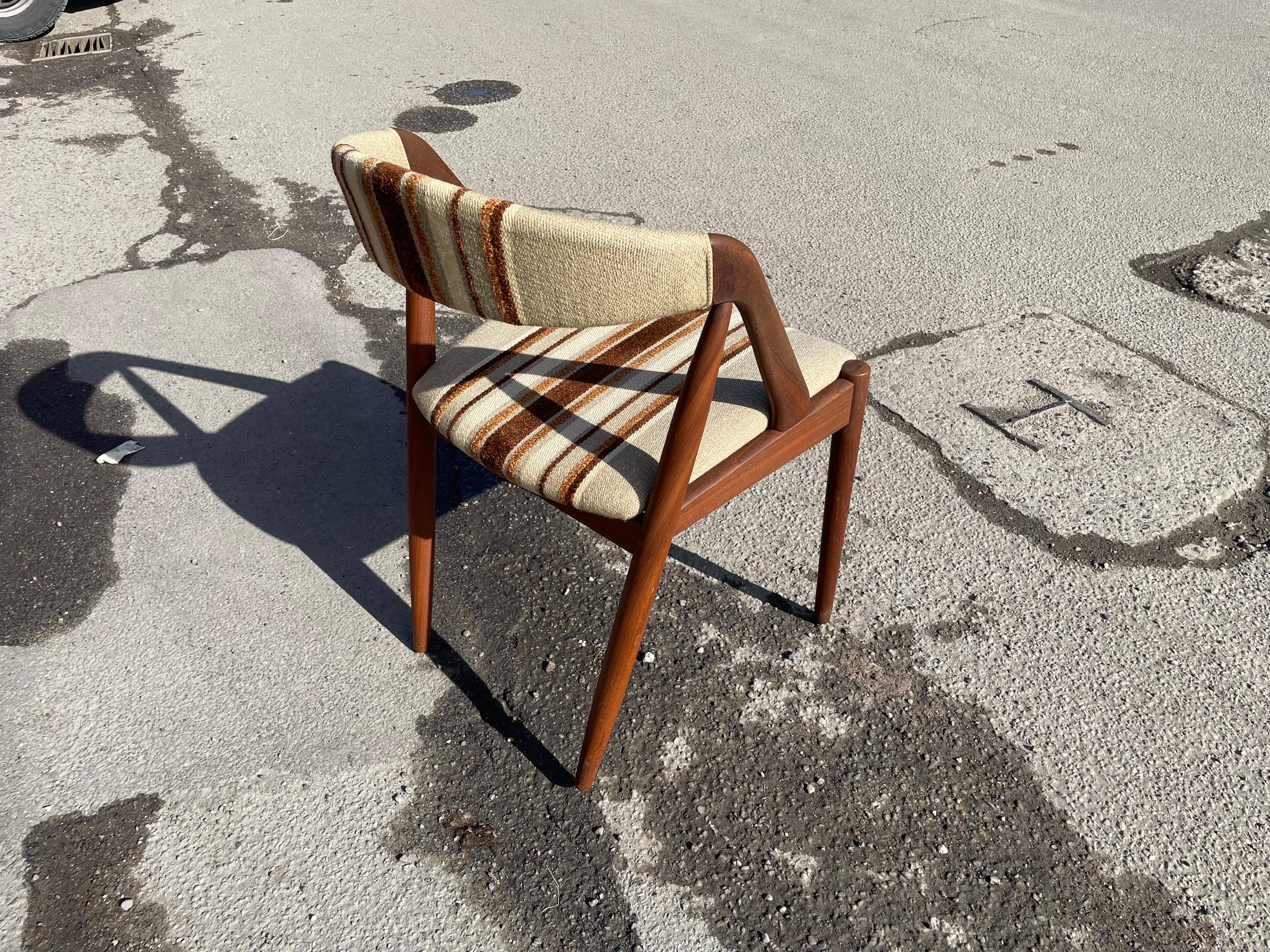 6 Original Kai Kristiansen Teak Dinning Chairs from 1960s For Sale 6
