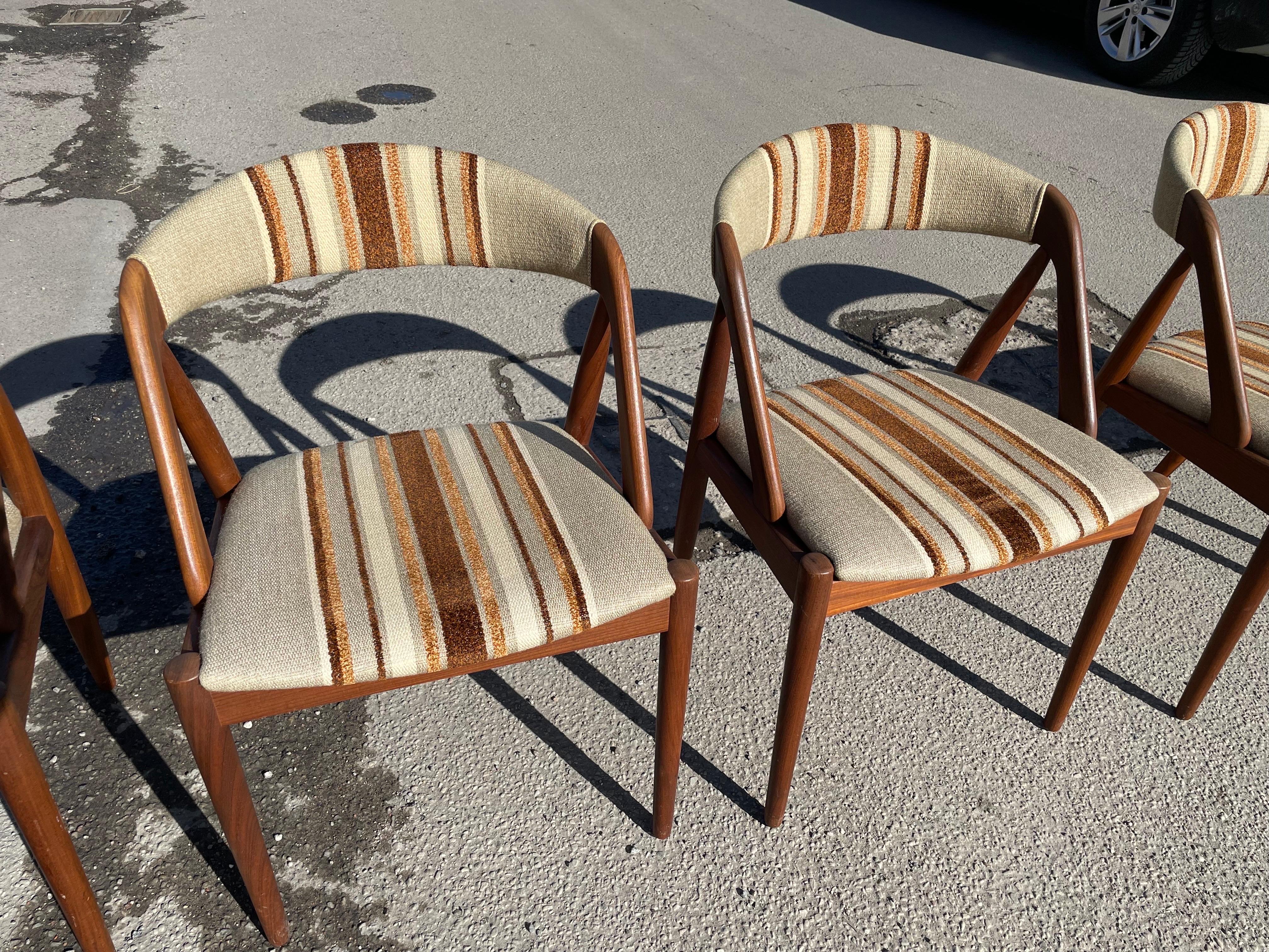 6 Original Kai Kristiansen Teak Dinning Chairs from 1960s For Sale 2