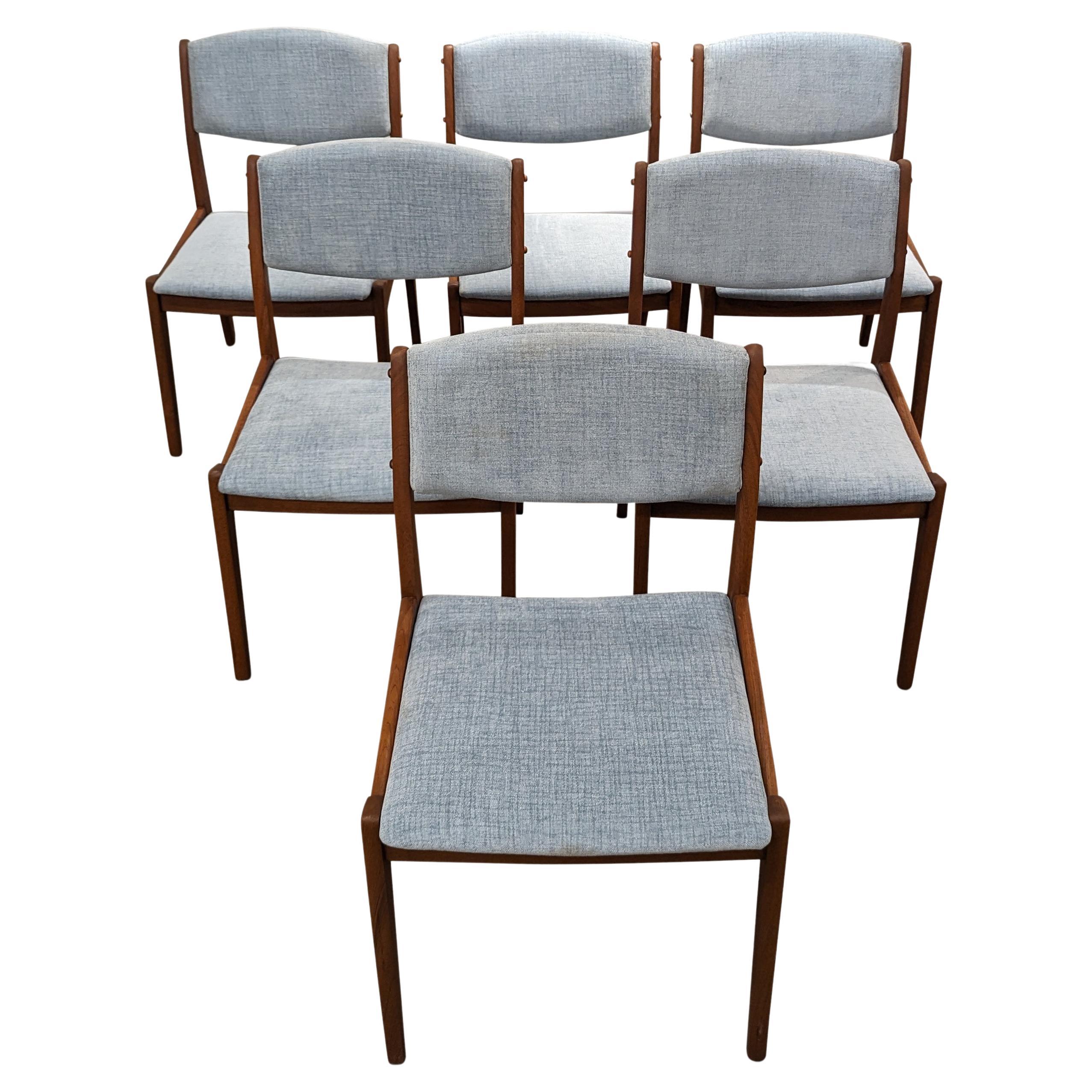 6 Orum Mobelfabrik Dining Chairs - 0224128 Vintage Danish Mid Century
