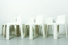 6 OZOO 700 Fiberglass Dining Chairs by Marc Berthier for Roche Bobois, 1970s